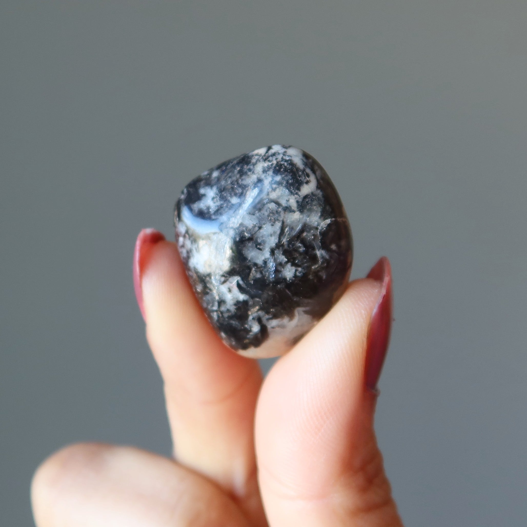 Chalcopyrite Tumbled Stone Pyrite Snow Quartz