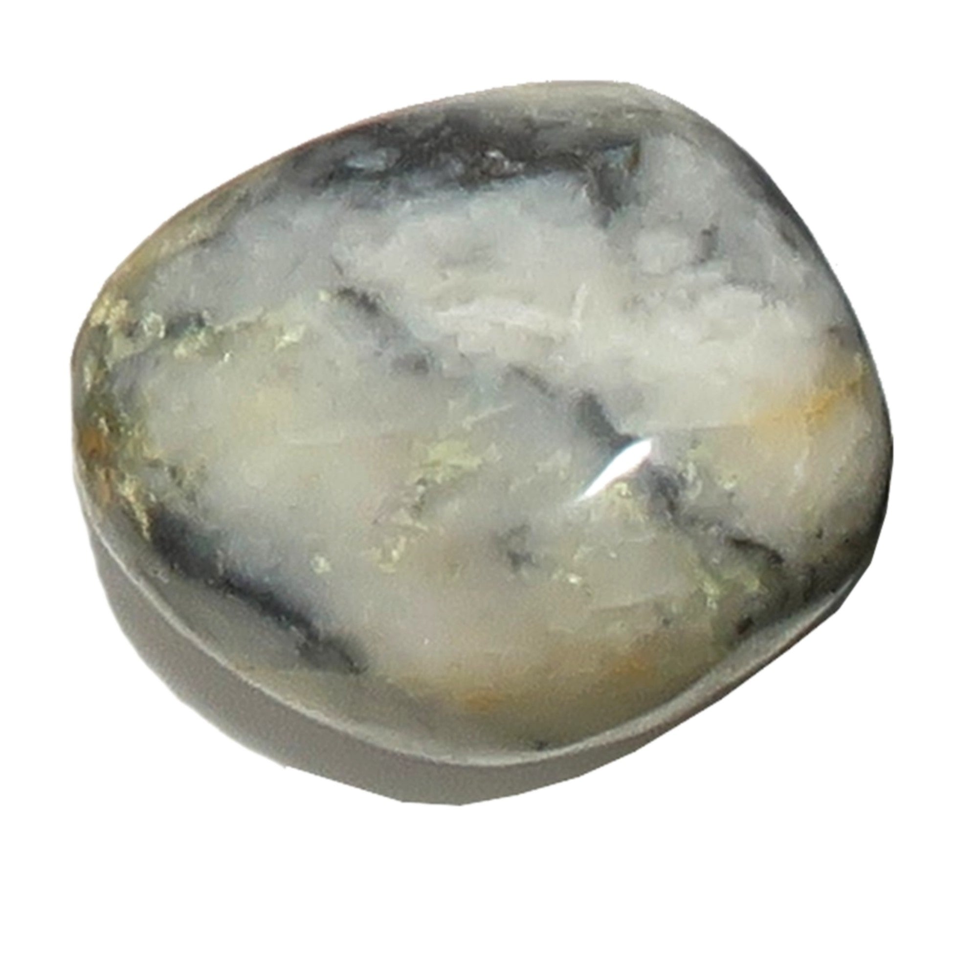 Chalcopyrite Tumbled Stone Pyrite Snow Quartz