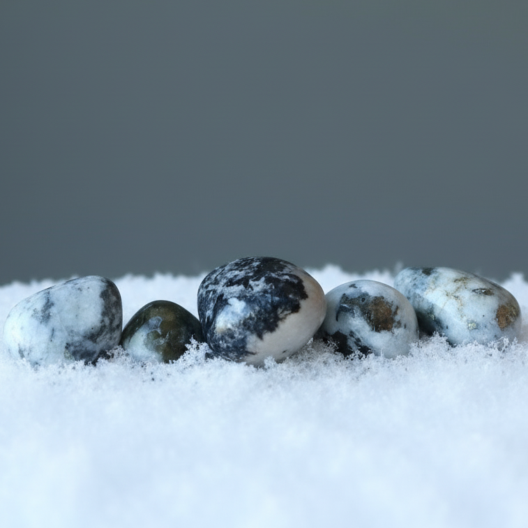 Chalcopyrite Tumbled Stone Pyrite Snow Quartz