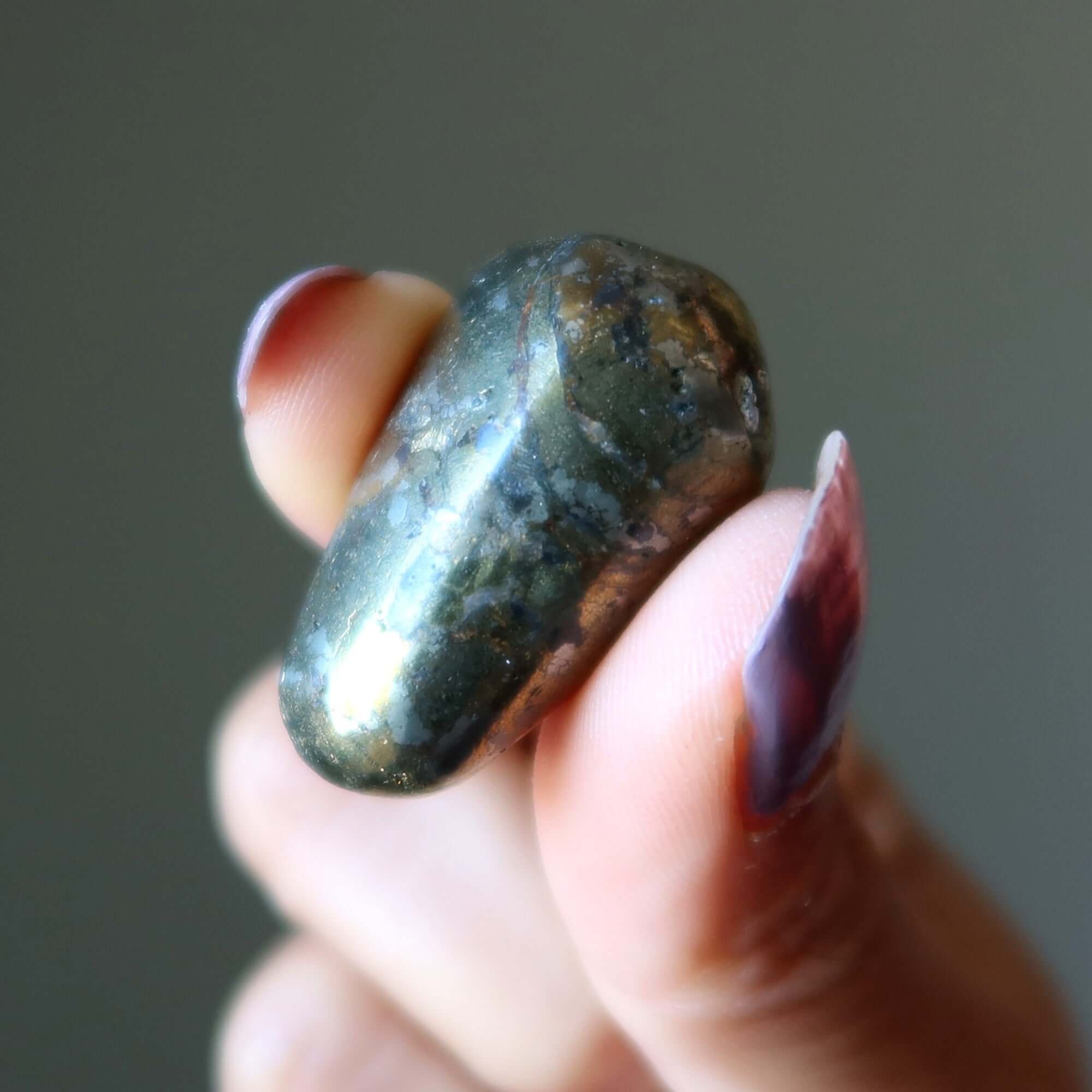 Chalcopyrite Tumbled Stone Pyrite Gold Finger
