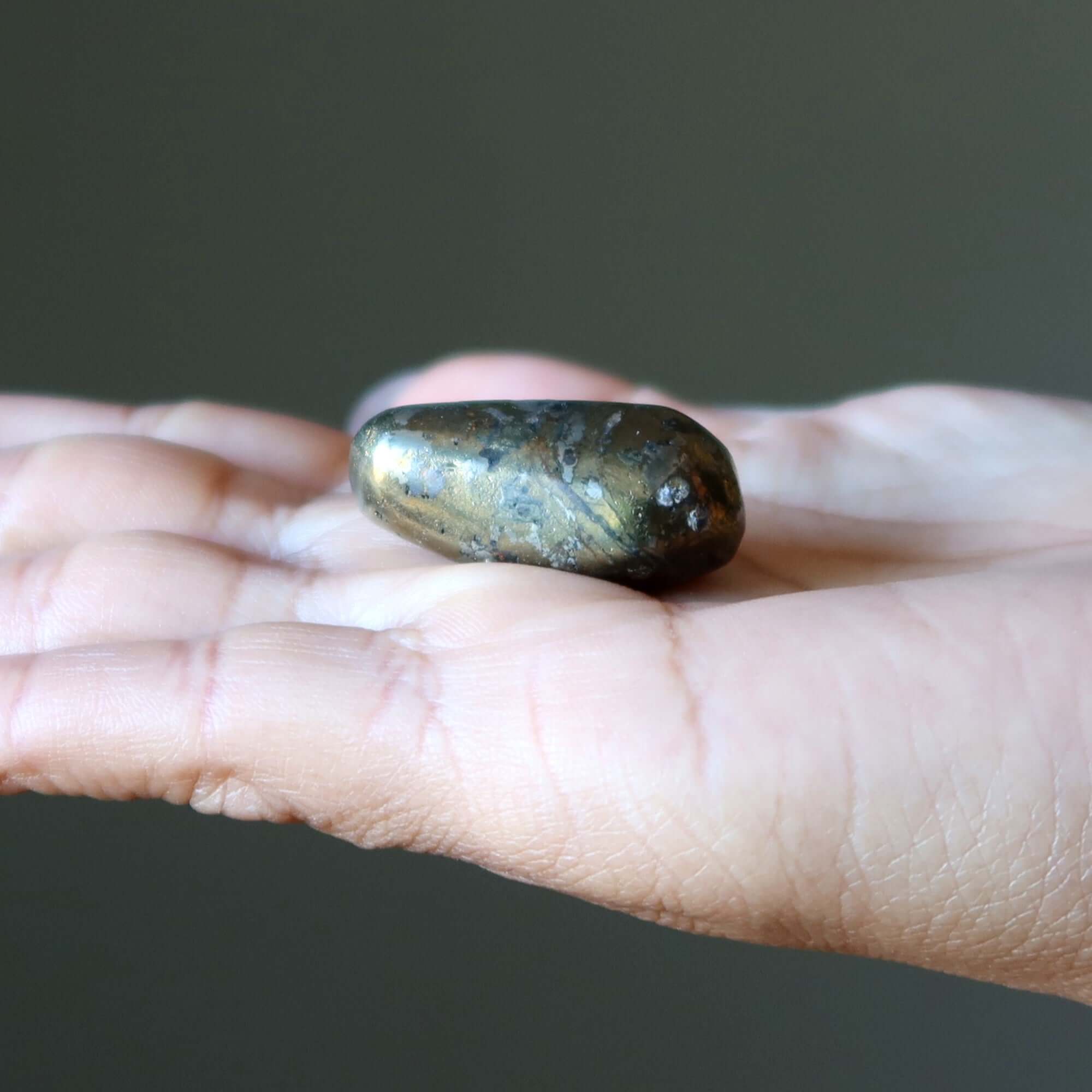 Chalcopyrite Tumbled Stone Pyrite Gold Finger