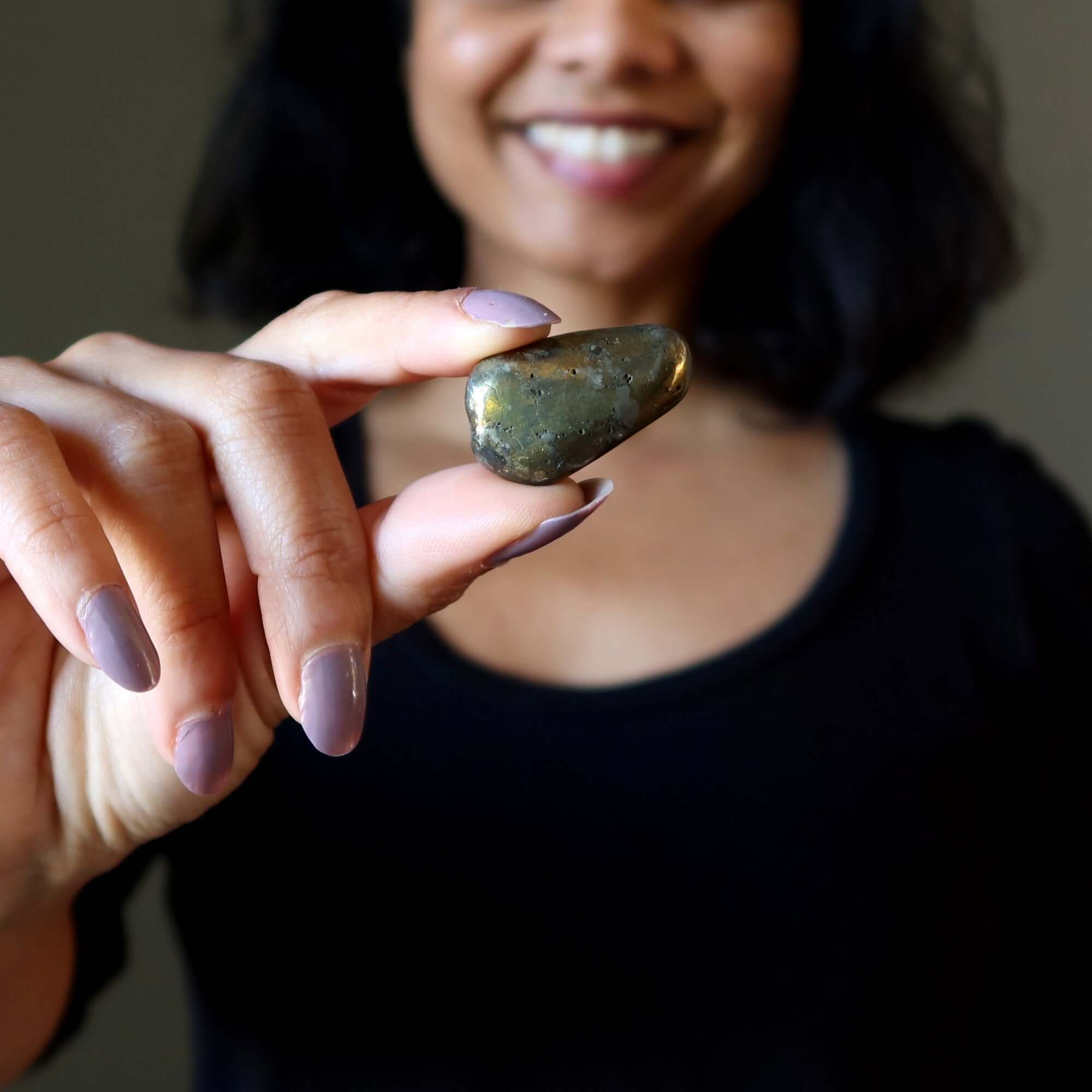 Chalcopyrite Tumbled Stone Pyrite Gold Finger