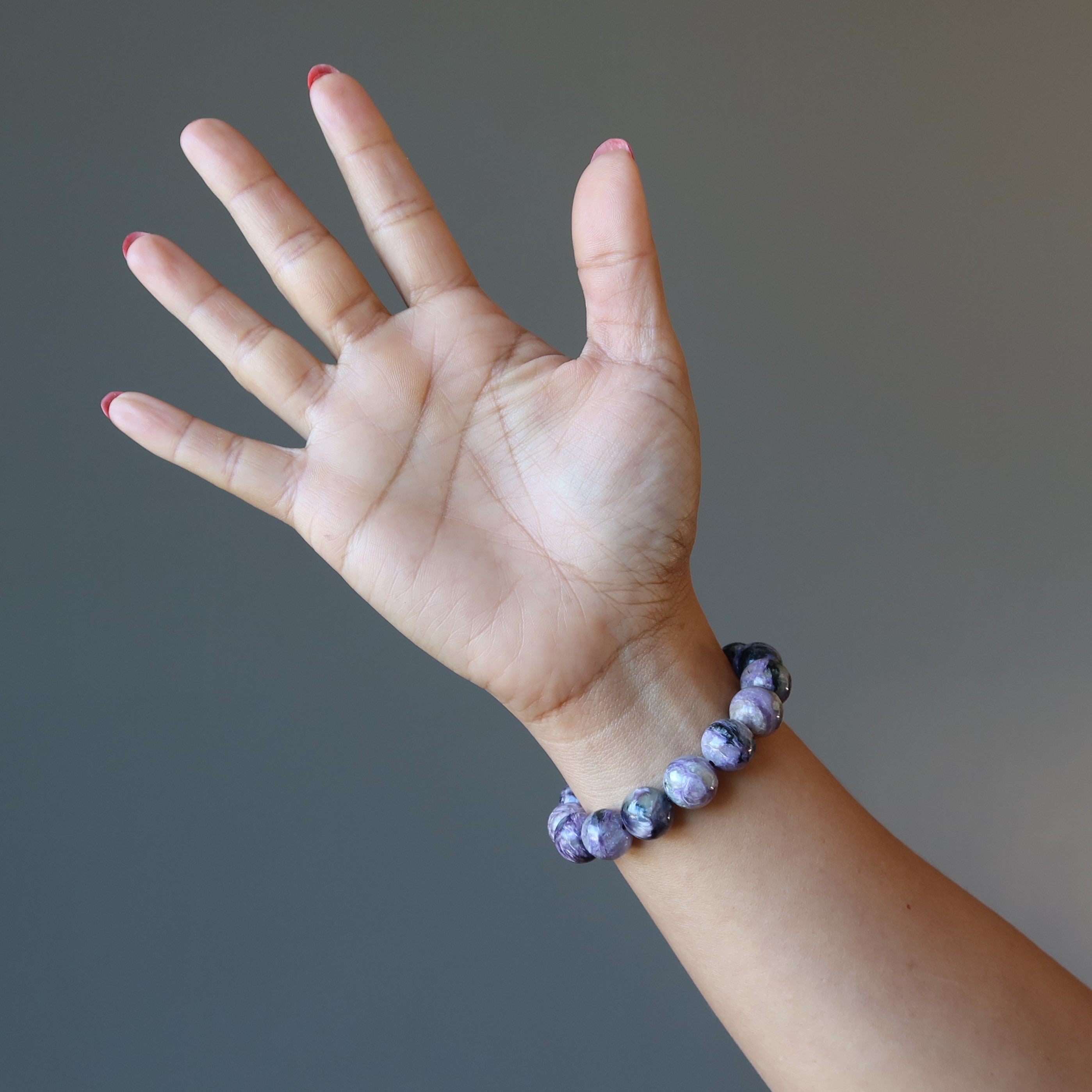 Charoite Bracelet Rare Natural Purple Gemstone Beads Spirit