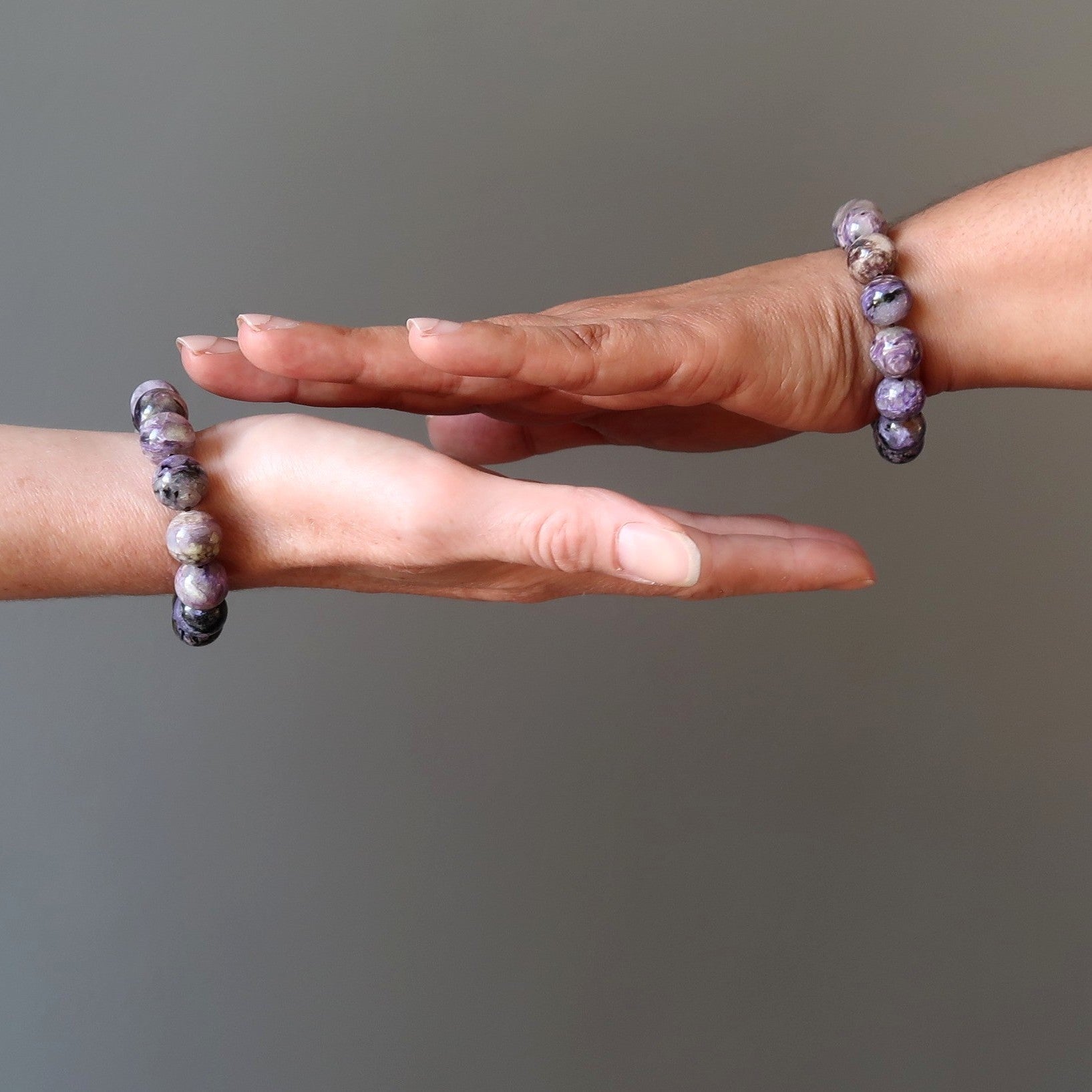 Charoite Bracelet Rare Natural Purple Gemstone Beads Spirit