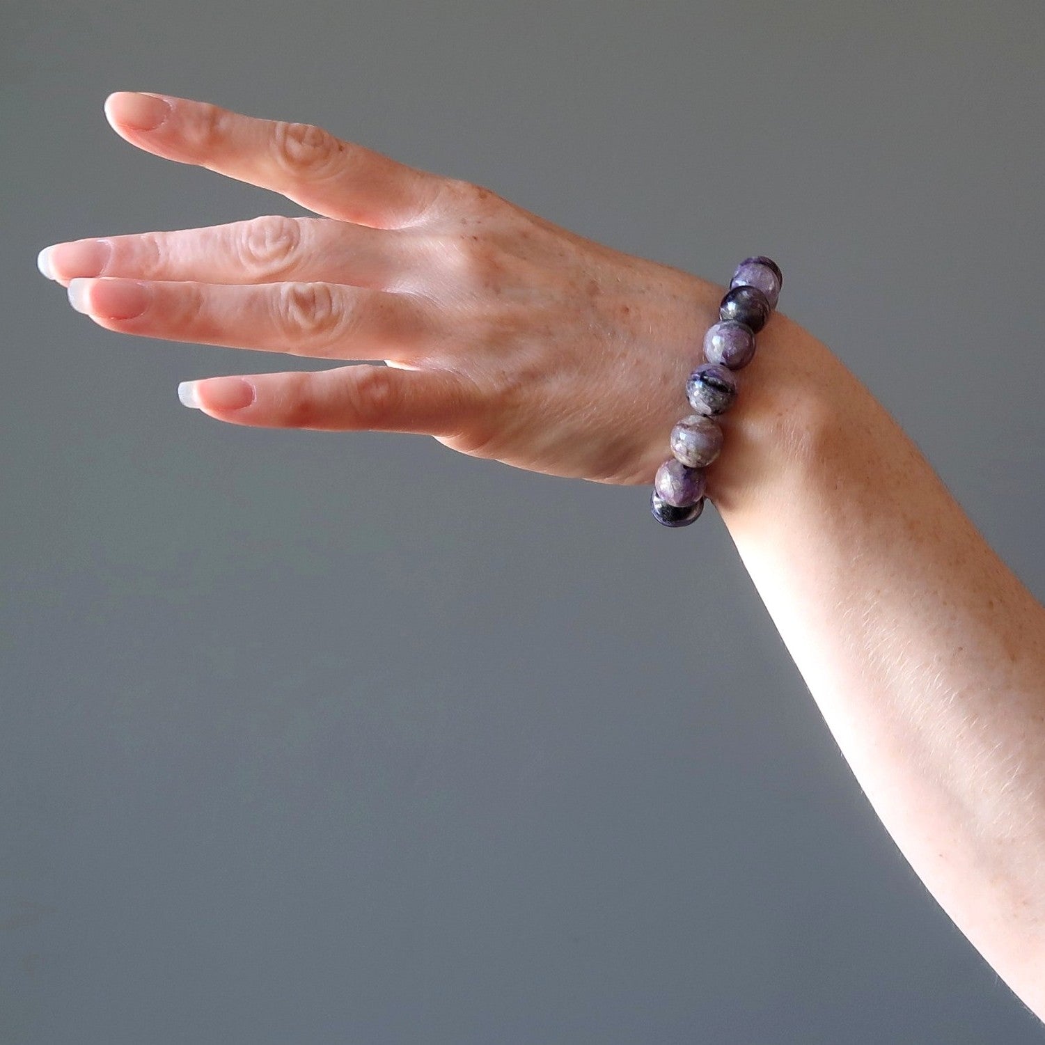 Charoite Bracelet Rare Natural Purple Gemstone Beads Spirit