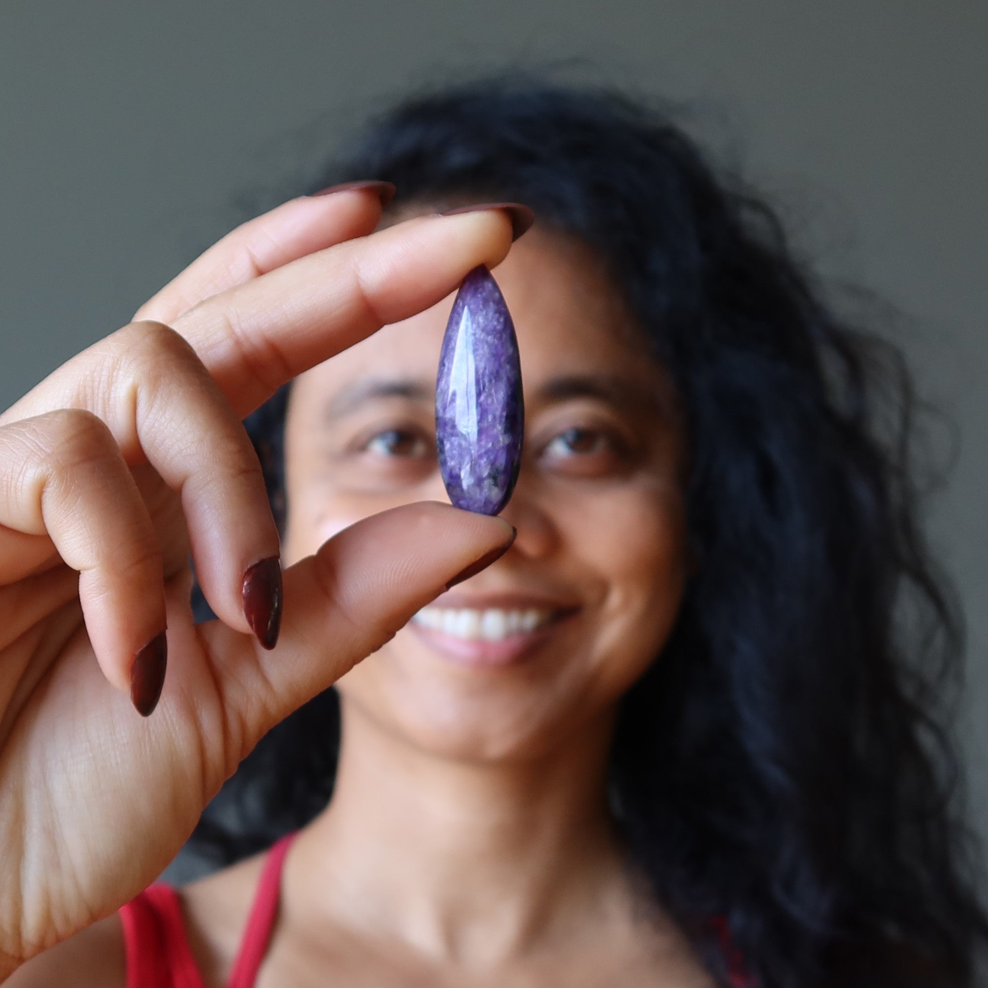 Charoite Grid Crystal Spiritual Layout Purple Gem