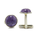 Charoite Cufflinks Purple Chariot Silver