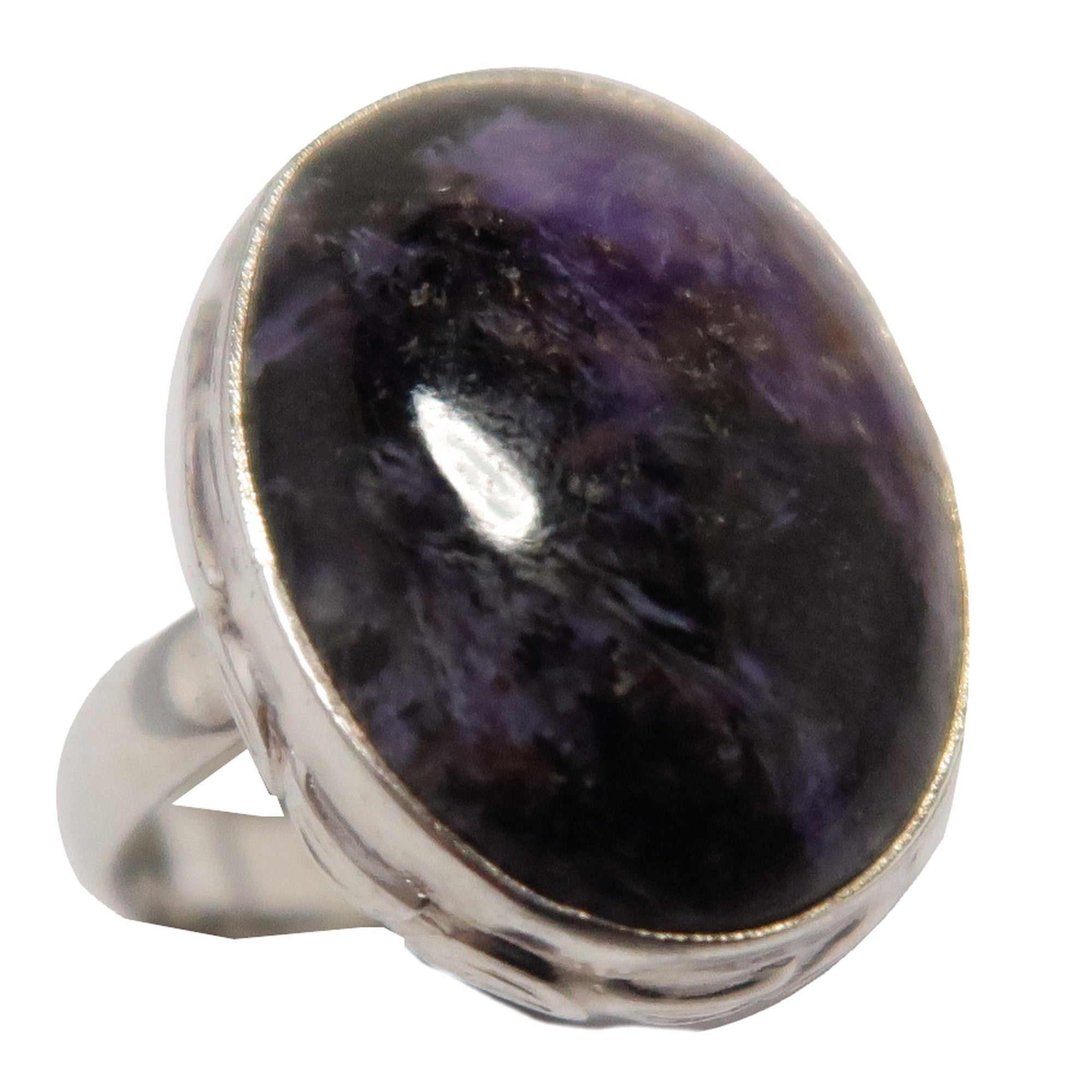 Charoite Ring Paradise Sterling Silver Size 7.75