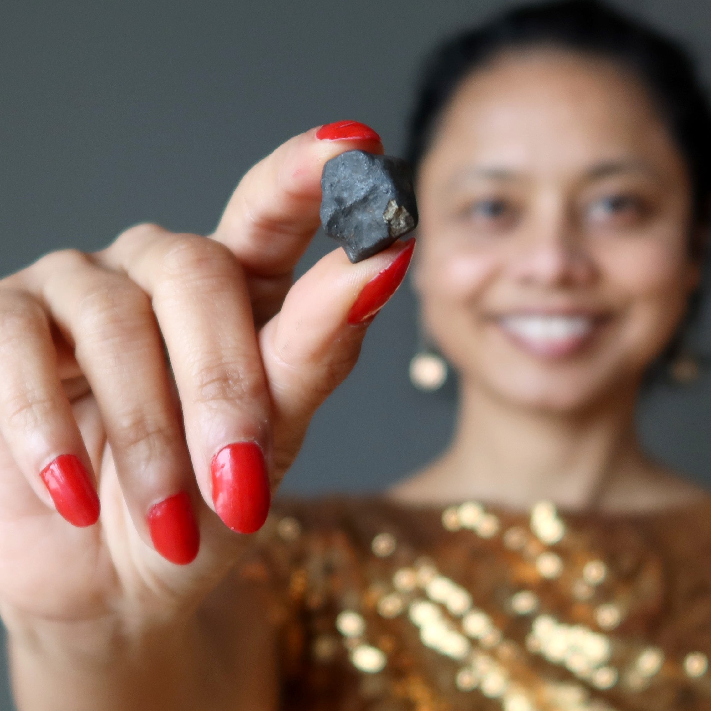 Chondrite à étalons noirs de la météorite de Chelyabinsk