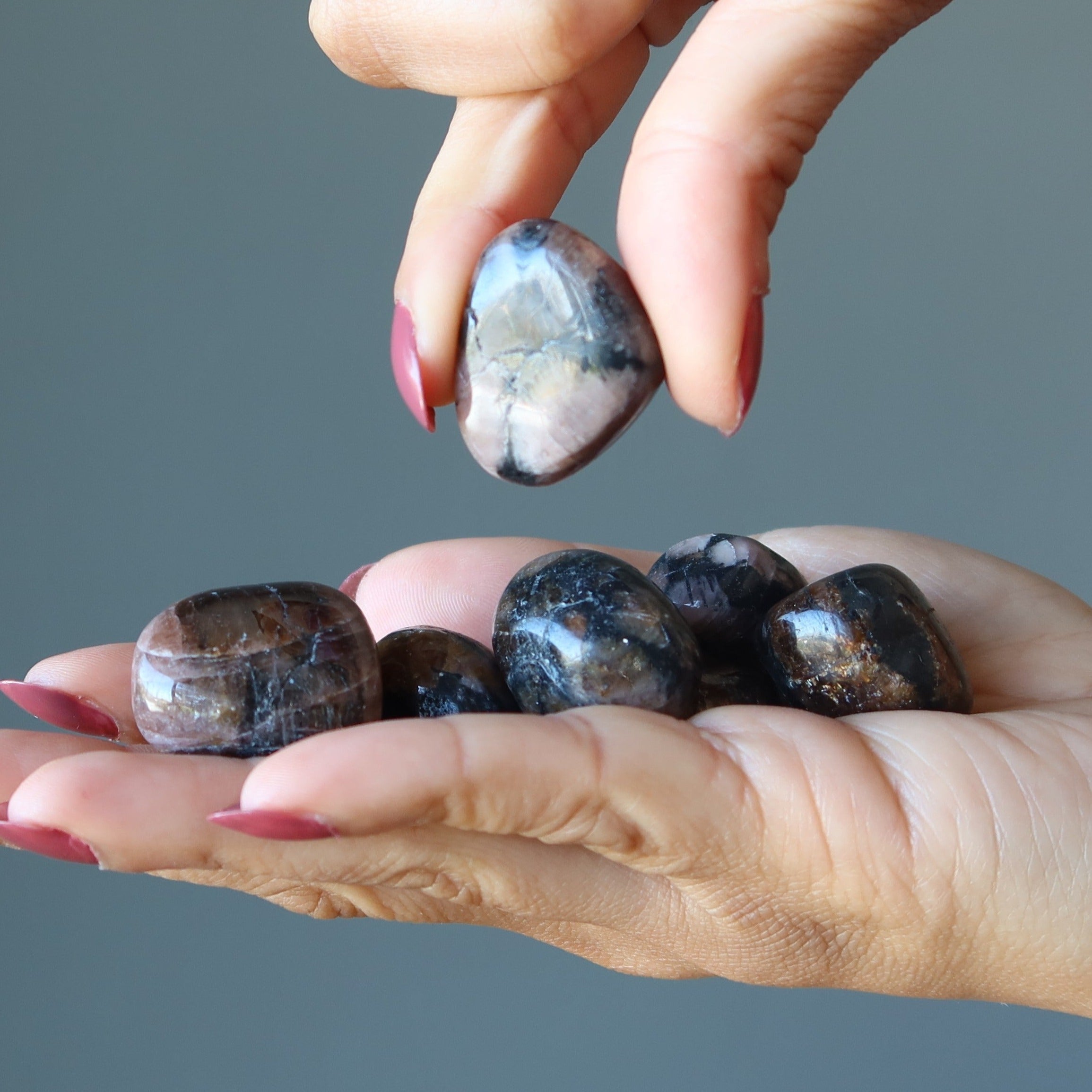 Chiastolite Tumbled Stone Holy Cross Crystal