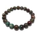 Chrysocolla Bracelet Rare Red Cuprite Beads Element Strike