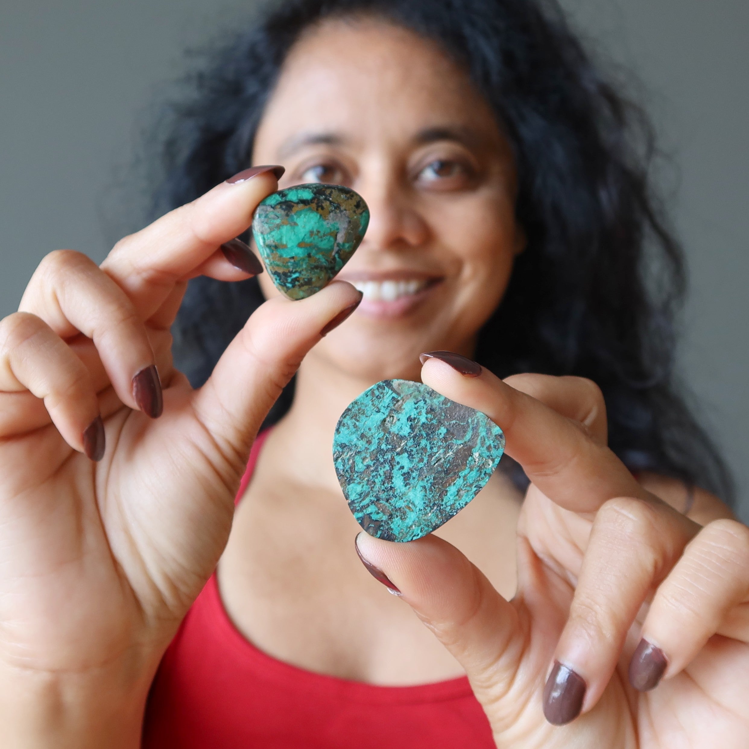 Mandala Nature en Cristal de Chrysocolle en Grille (Paire)
