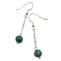 Chrysocolla Earrings Earth Awareness Gem Sterling Silver