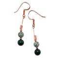 Chrysocolla Earrings Malachite Copper Goddess