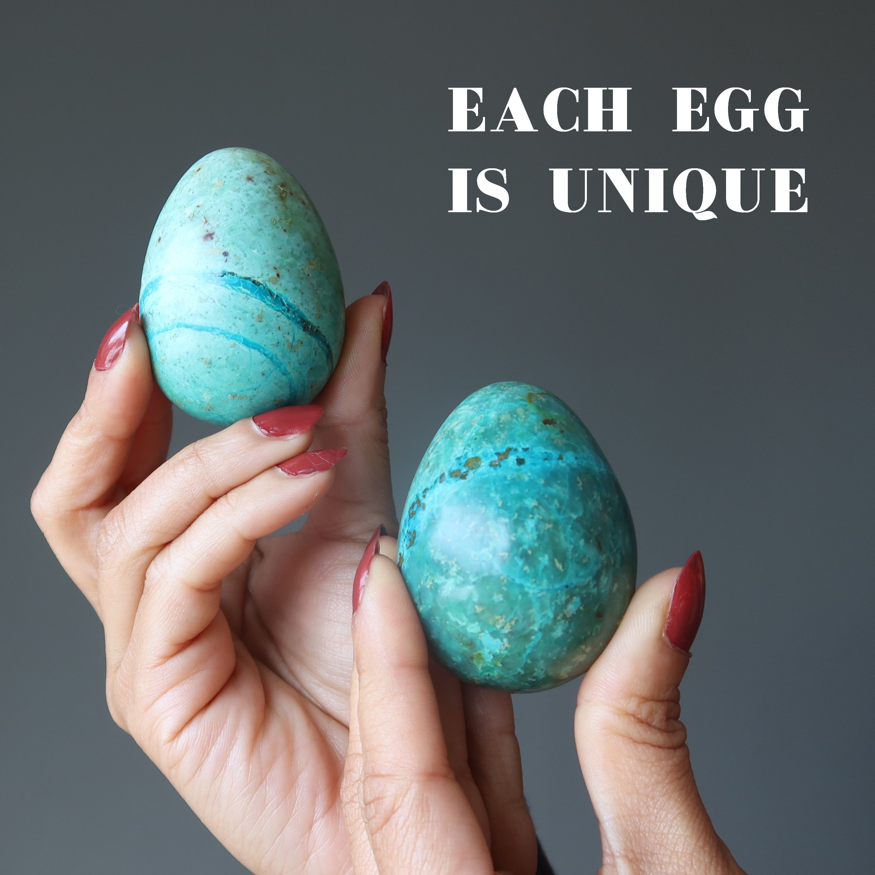 Chrysocolla Egg Beautiful Land and Sea Great Love Crystal