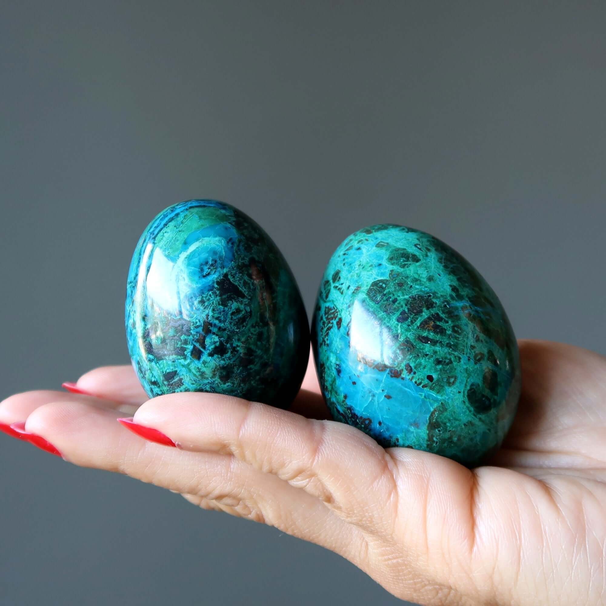 Chrysocolla Egg Blue Green Exquisite Earth's Luxury Gemstone