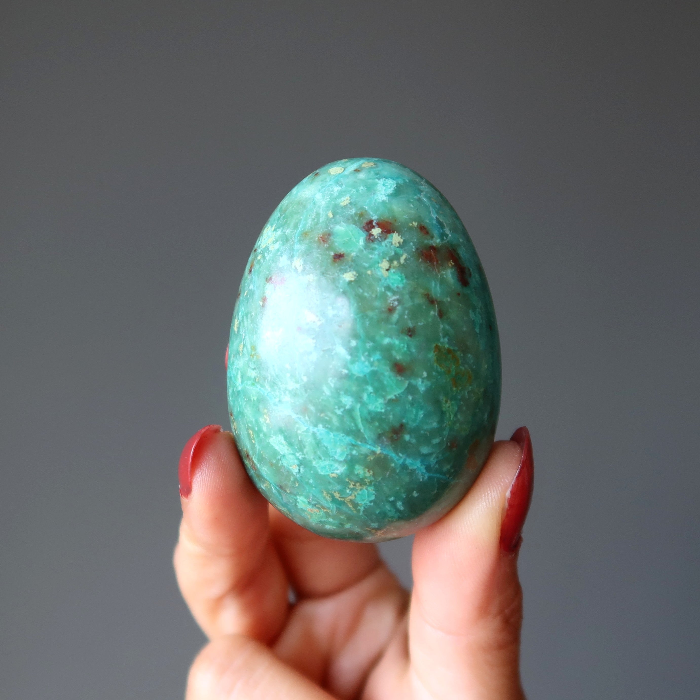 Chrysocolla Egg Beautiful Land and Sea Great Love Crystal
