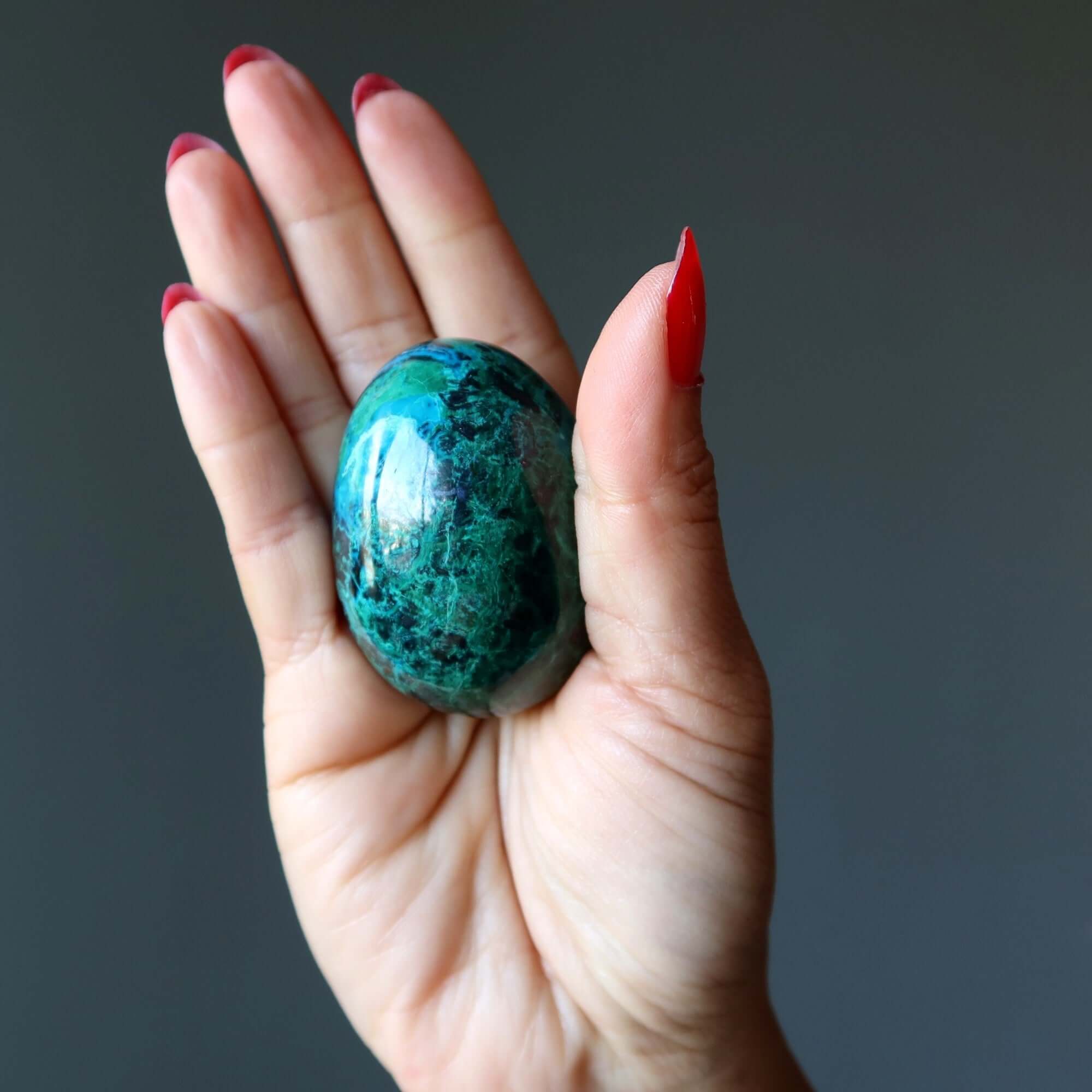 Chrysocolla Egg Blue Green Exquisite Earth's Luxury Gemstone