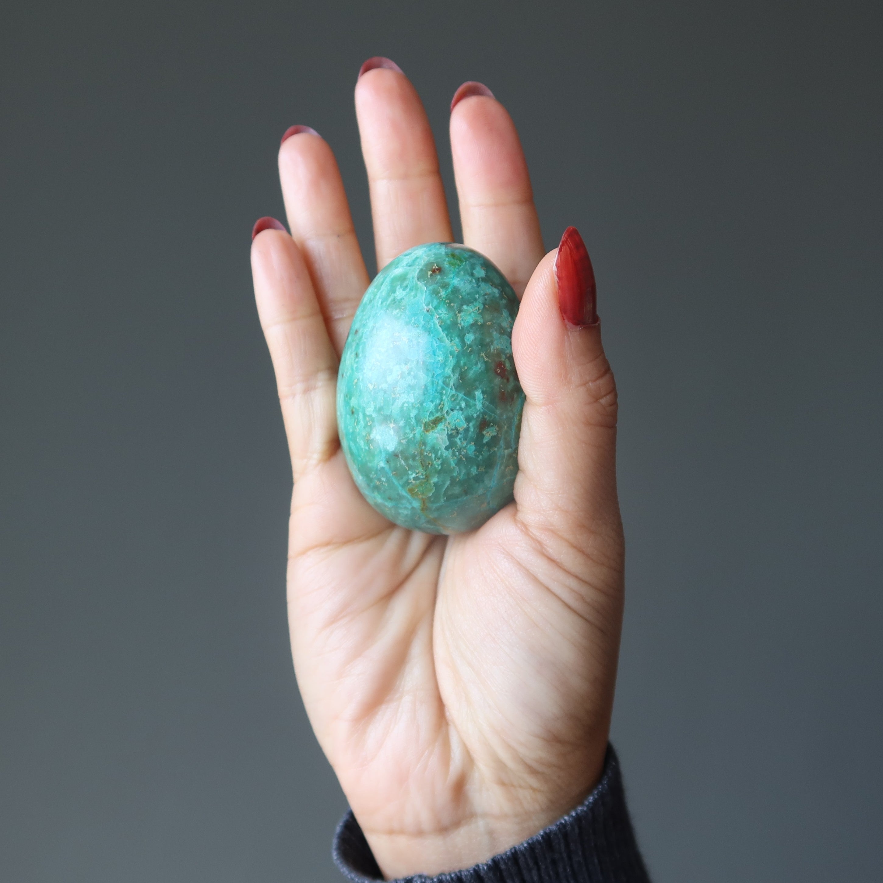 Chrysocolla Egg Beautiful Land and Sea Great Love Crystal