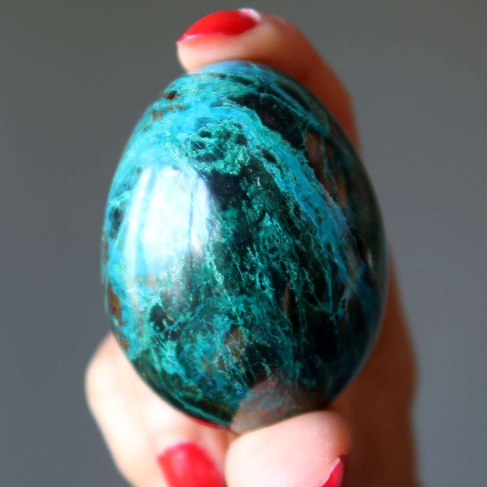 Chrysocolla Egg Blue Green Exquisite Earth's Luxury Gemstone