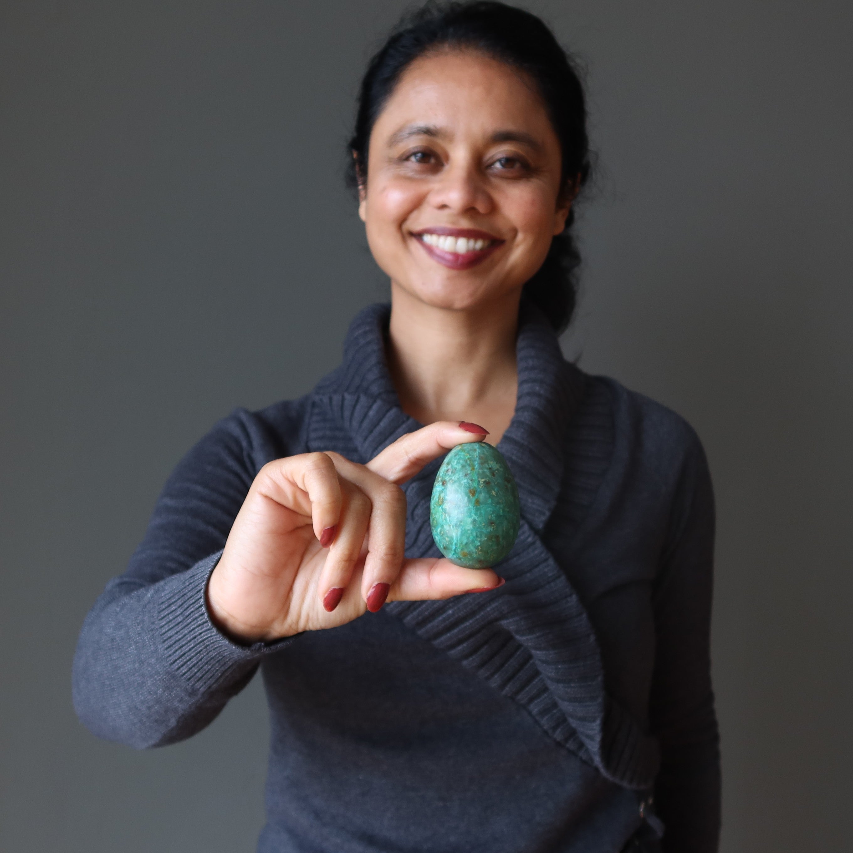Chrysocolla Egg Beautiful Land and Sea Great Love Crystal