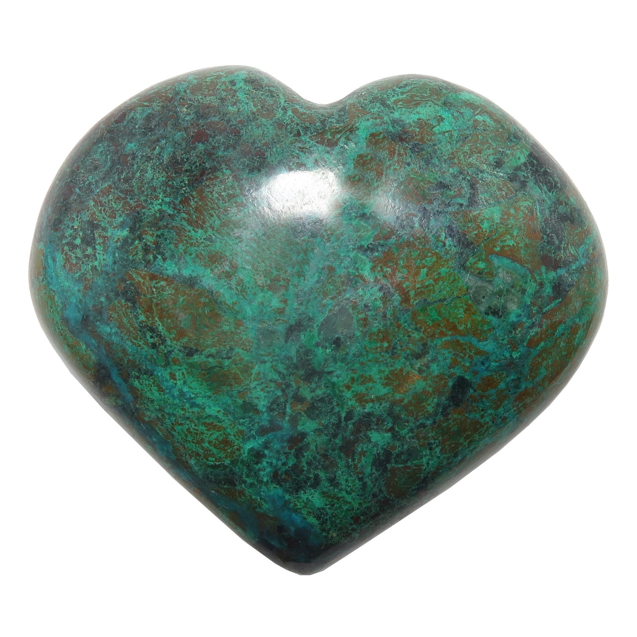 Cœur en Chrysocolle Oublie-moi Pas Bleu Vert Cristal
