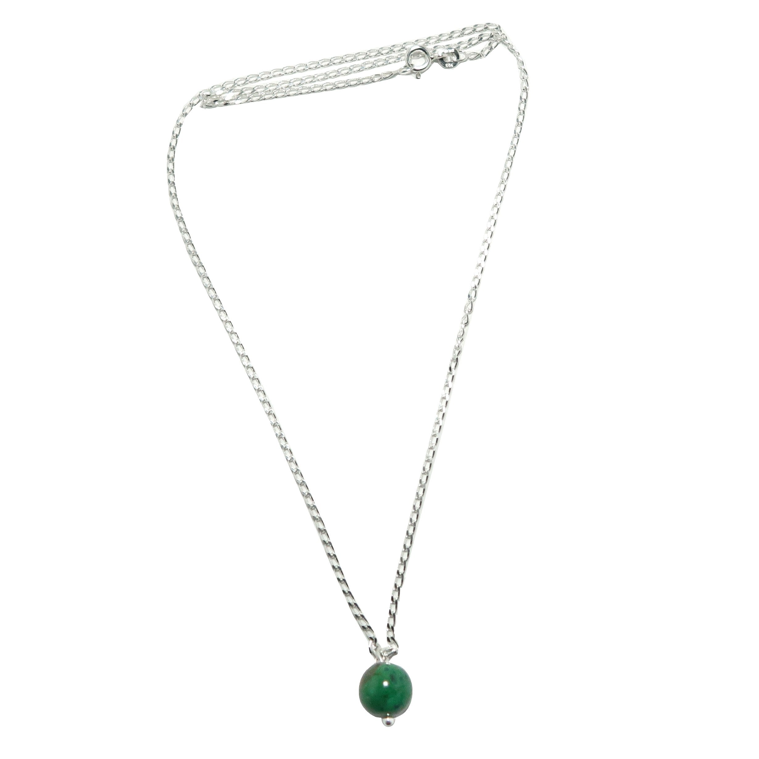 Chrysokollkette Geliebtes Blau Sterlingsilber