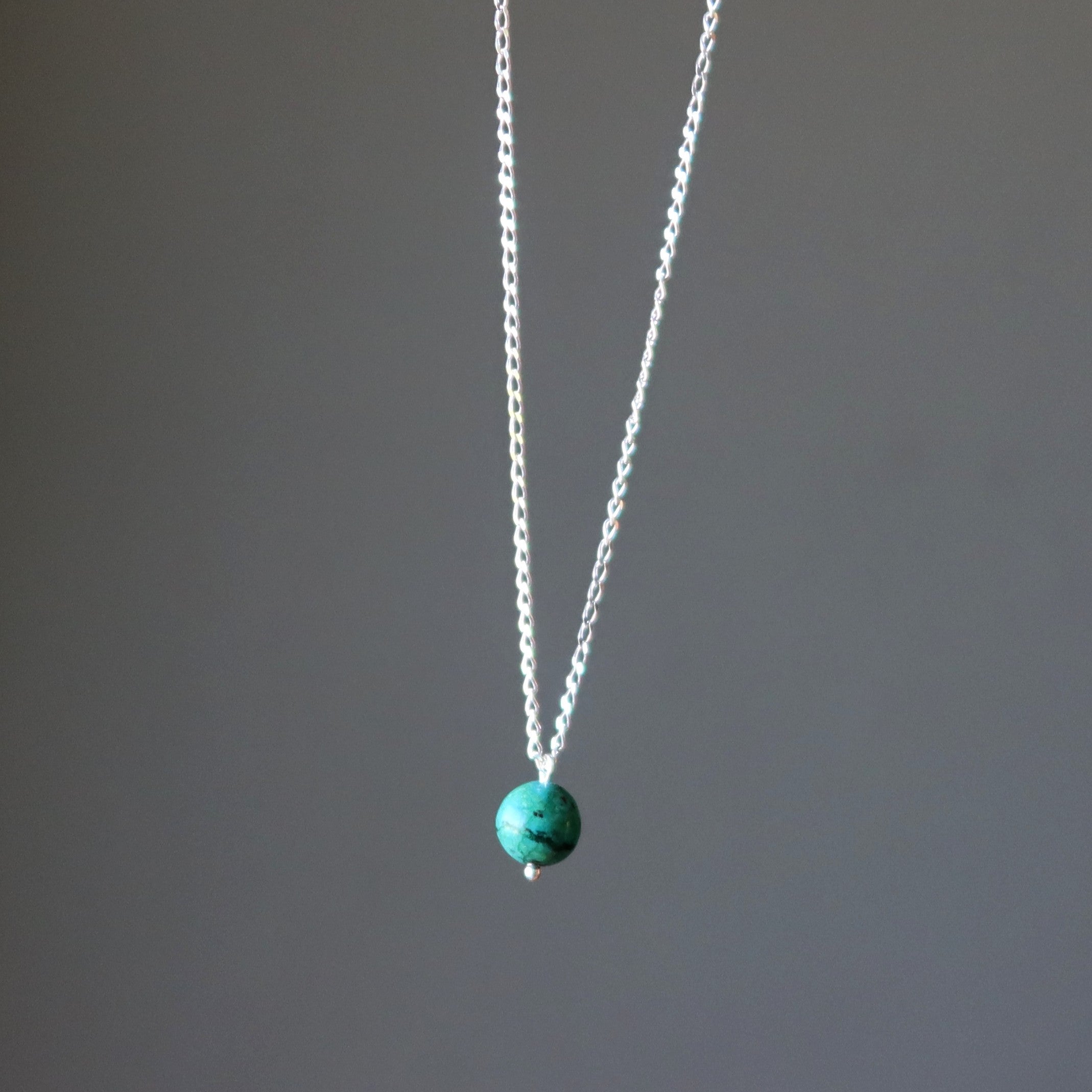 Chrysokollkette Geliebtes Blau Sterlingsilber