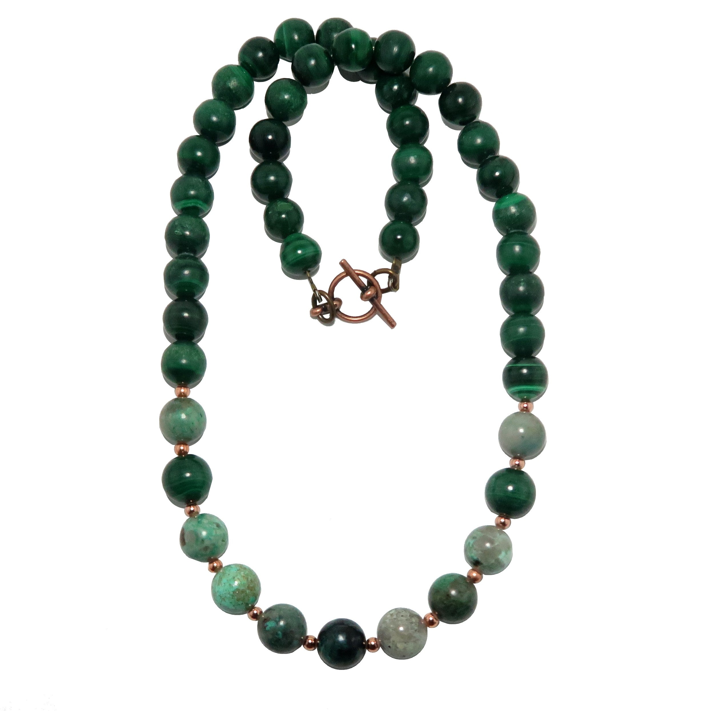 Chrysocolla Necklace Goddess Malachite Copper