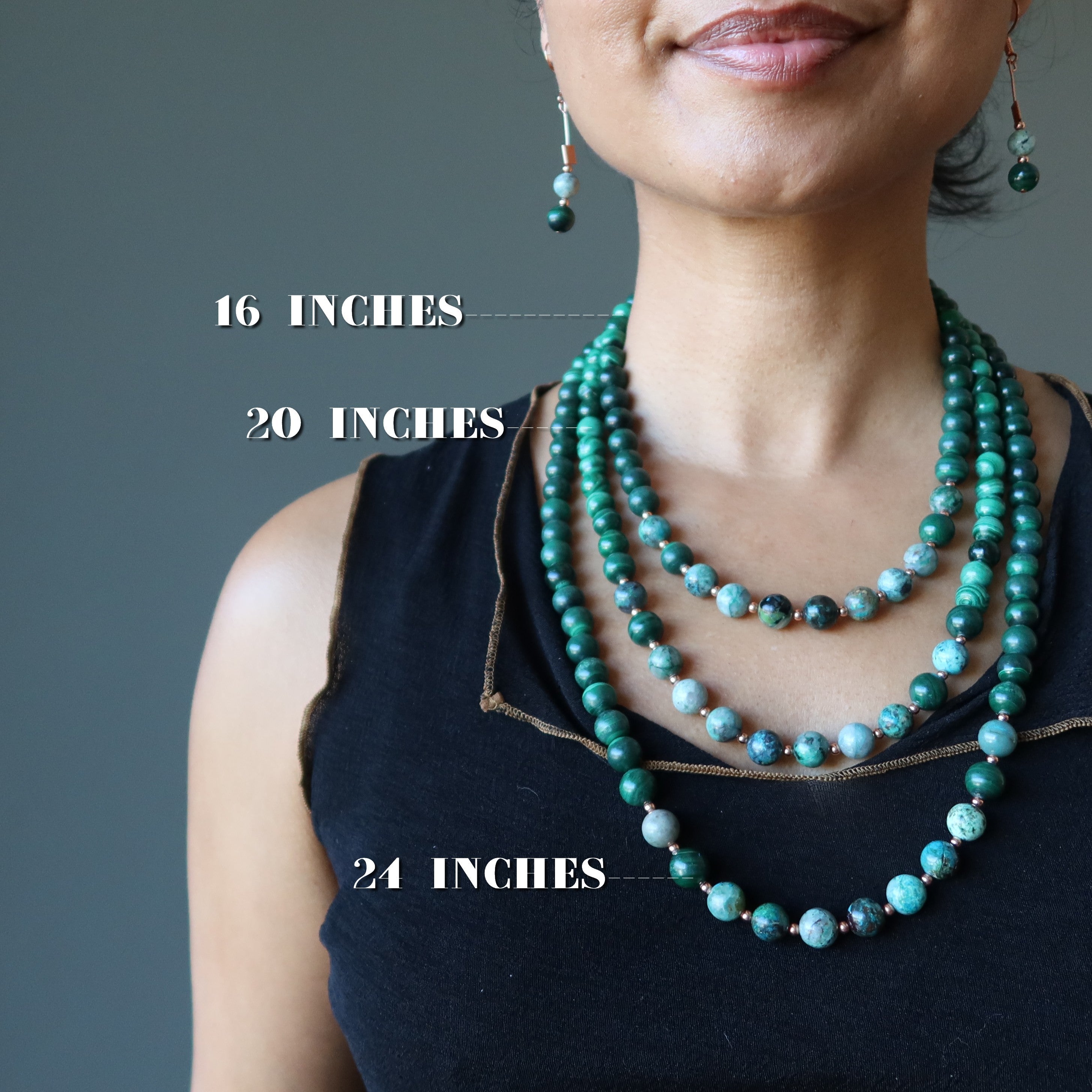 Chrysocolla Necklace Goddess Malachite Copper