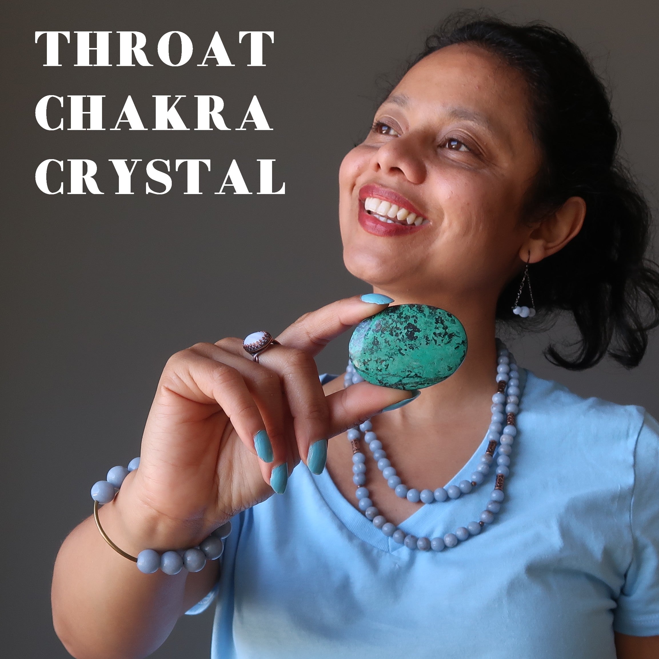 Chrysocolla Grid Crystal Song of Sonora Oval
