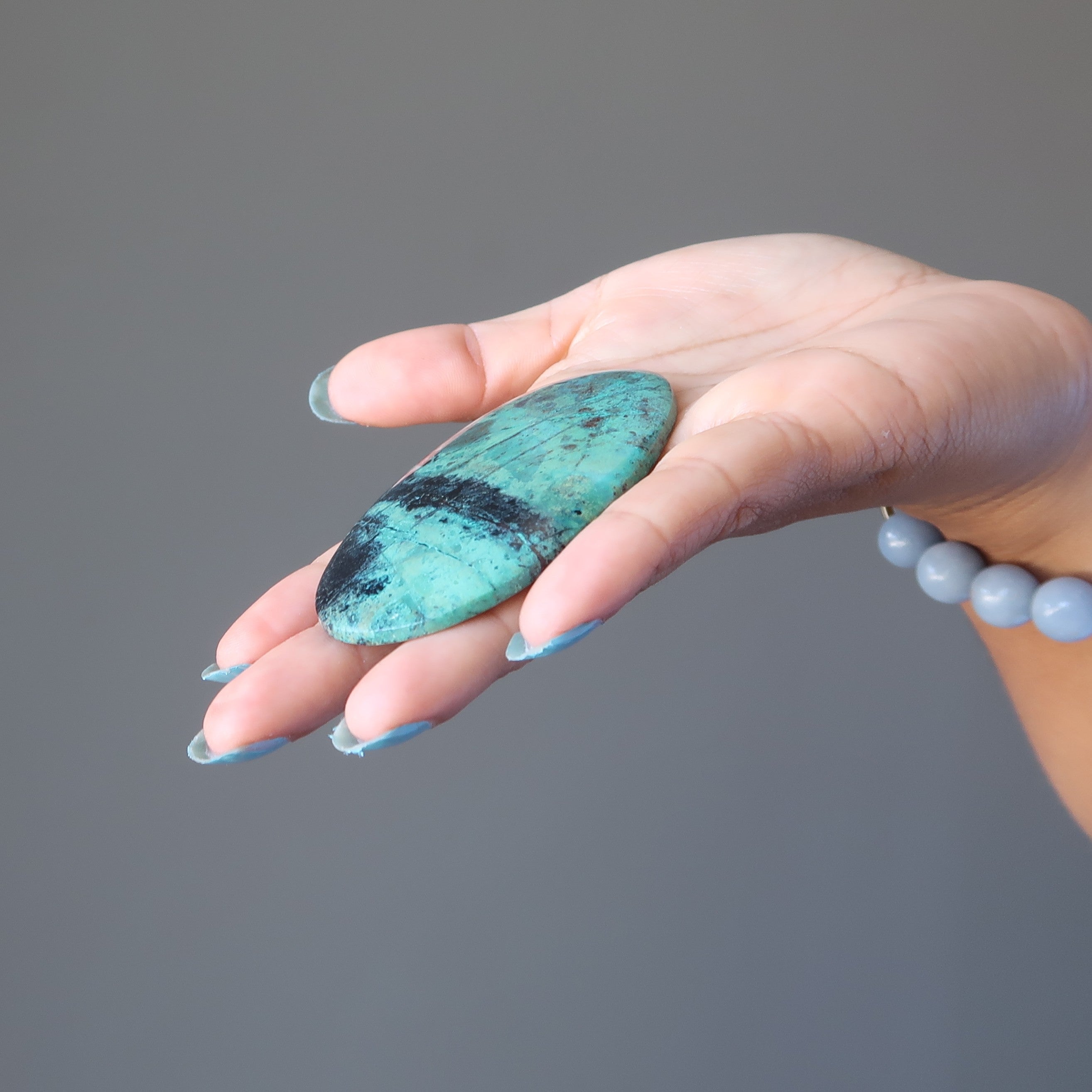 Chrysocolla Grid Crystal Sonora Mirror Stone