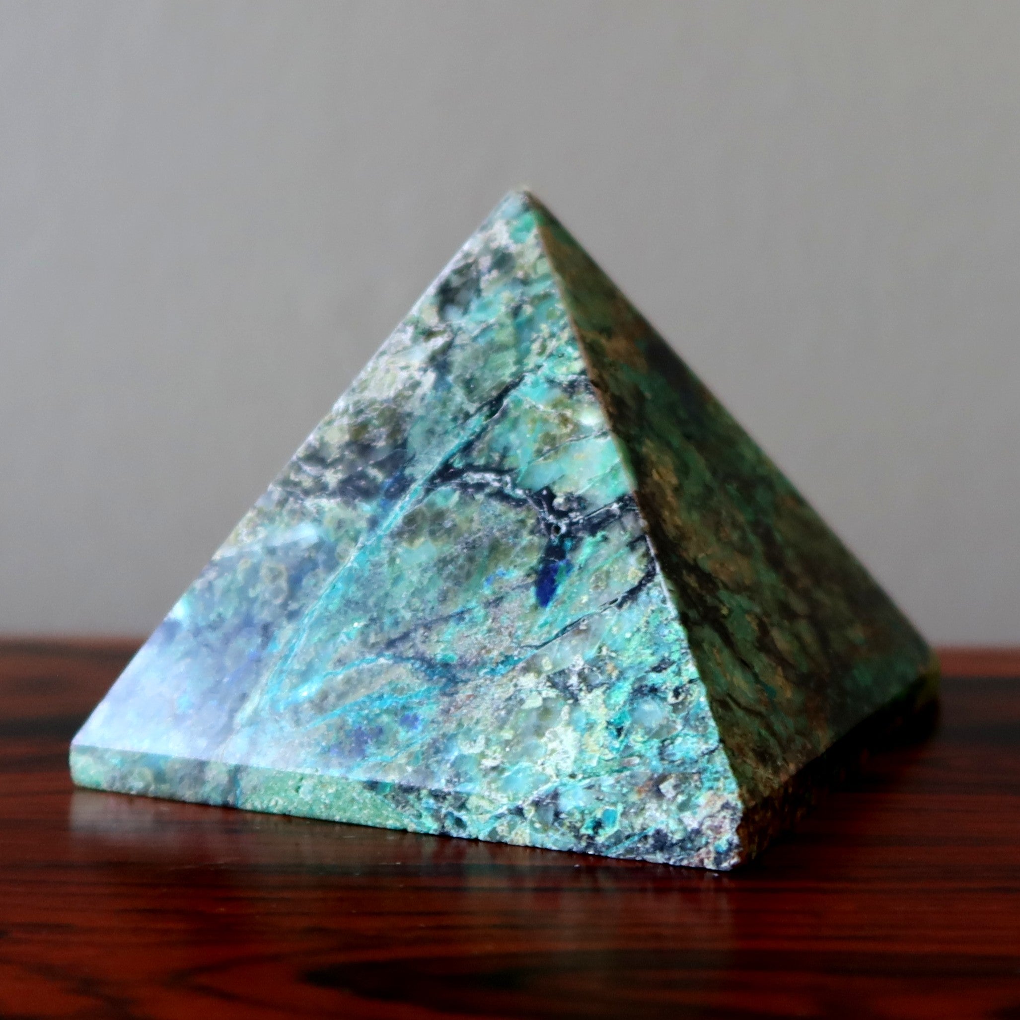 Chrysocolla Pyramid Secrets of Earth and Spirit Blue Green Stone