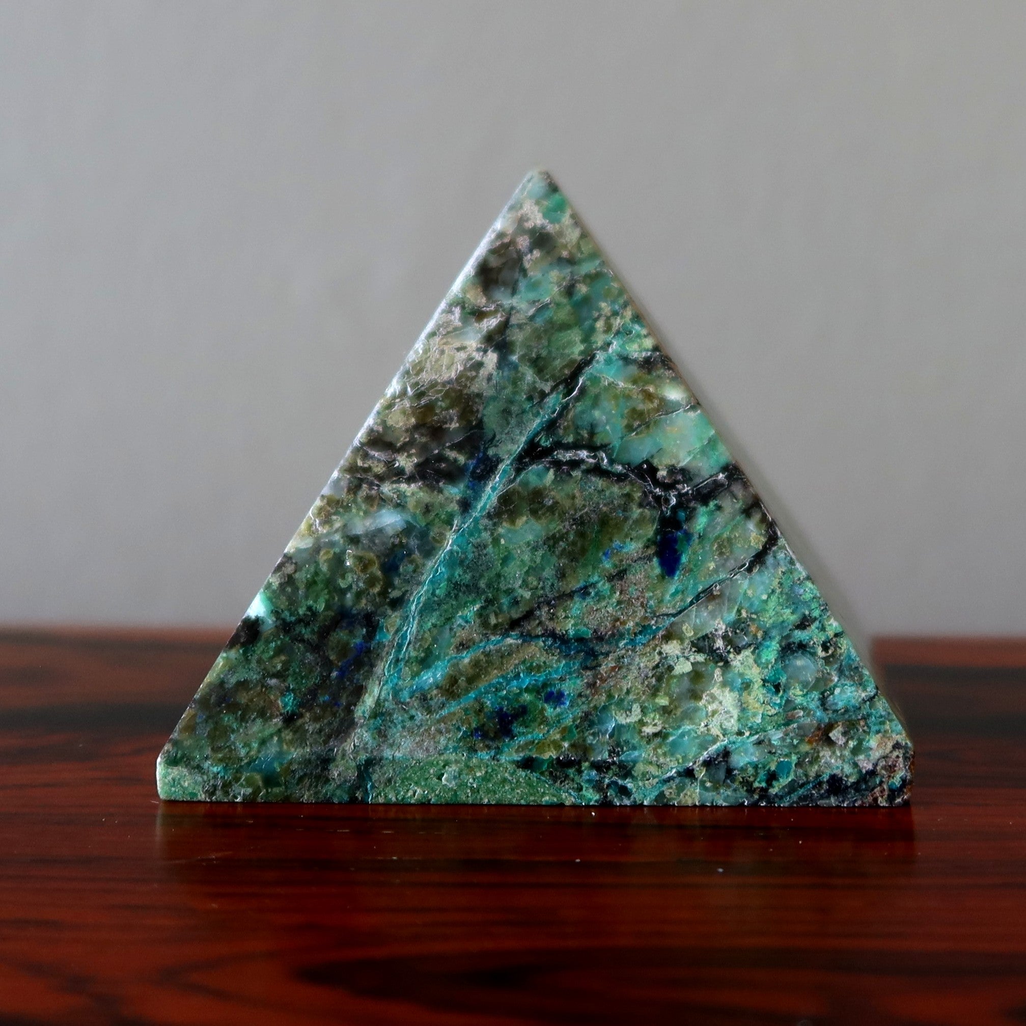 Chrysocolla Pyramid Secrets of Earth and Spirit Blue Green Stone