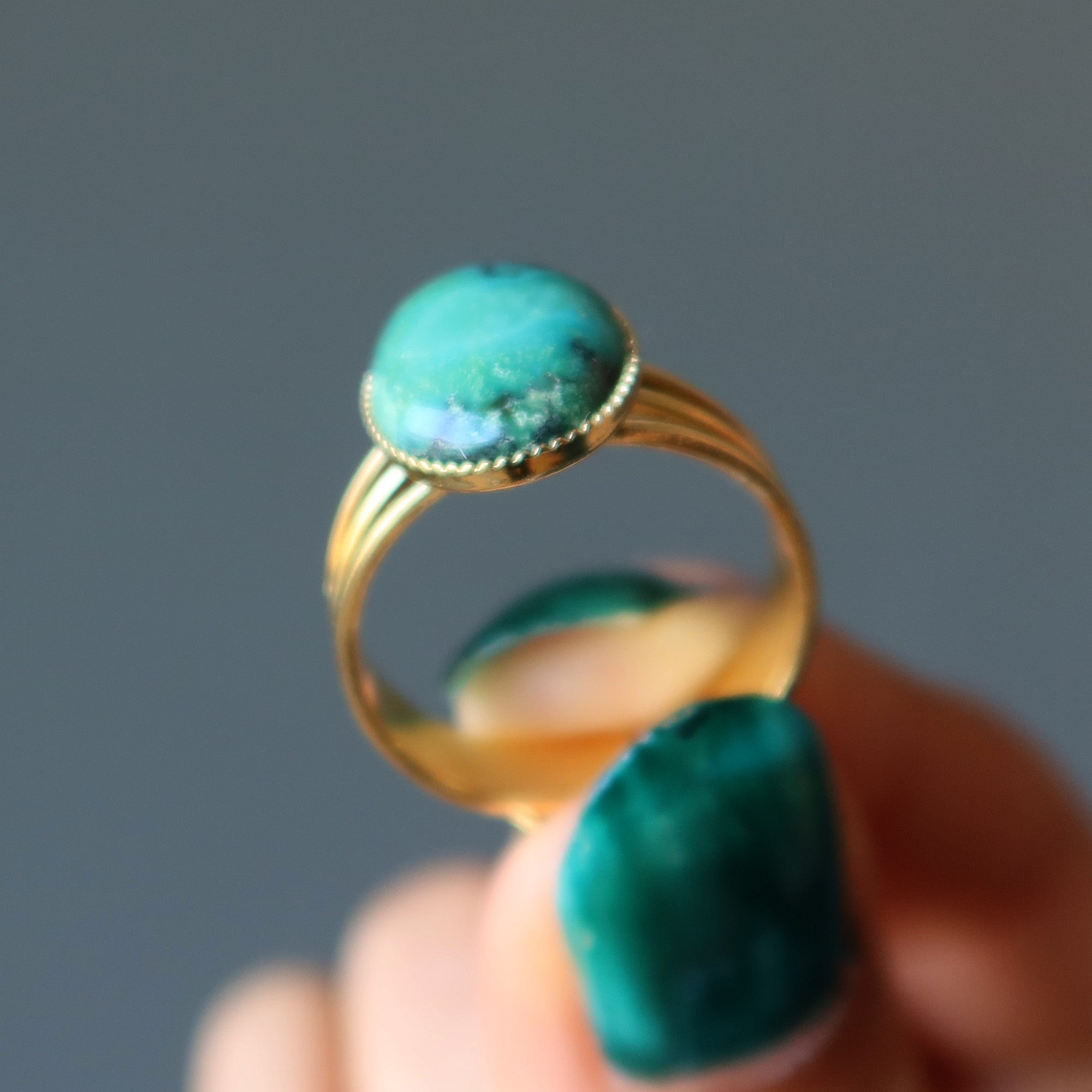 Bague Chrysocolle Bijou de Junon Or Ajustable