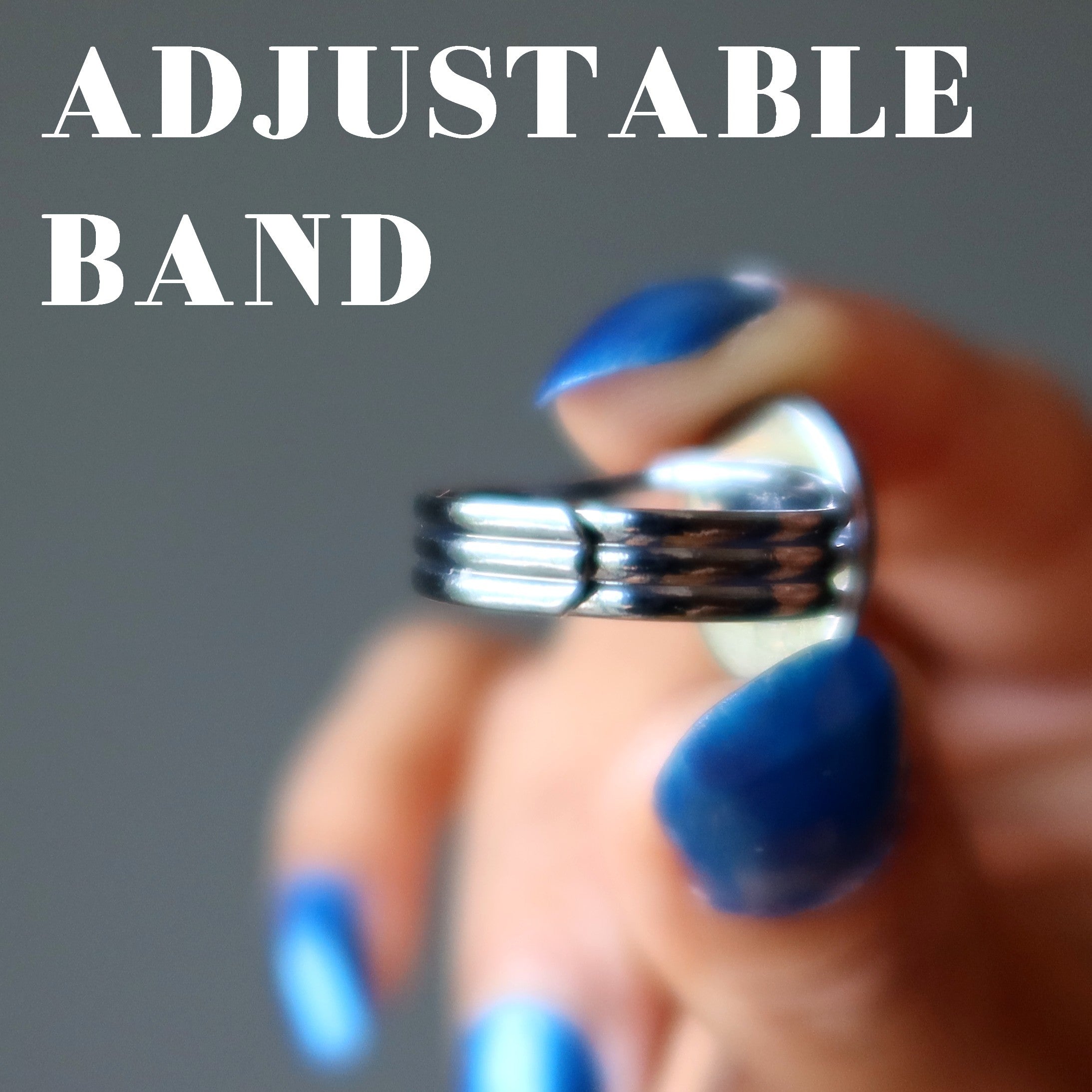 Chrysocolla Ring Getaway Gunmetal Adjustable