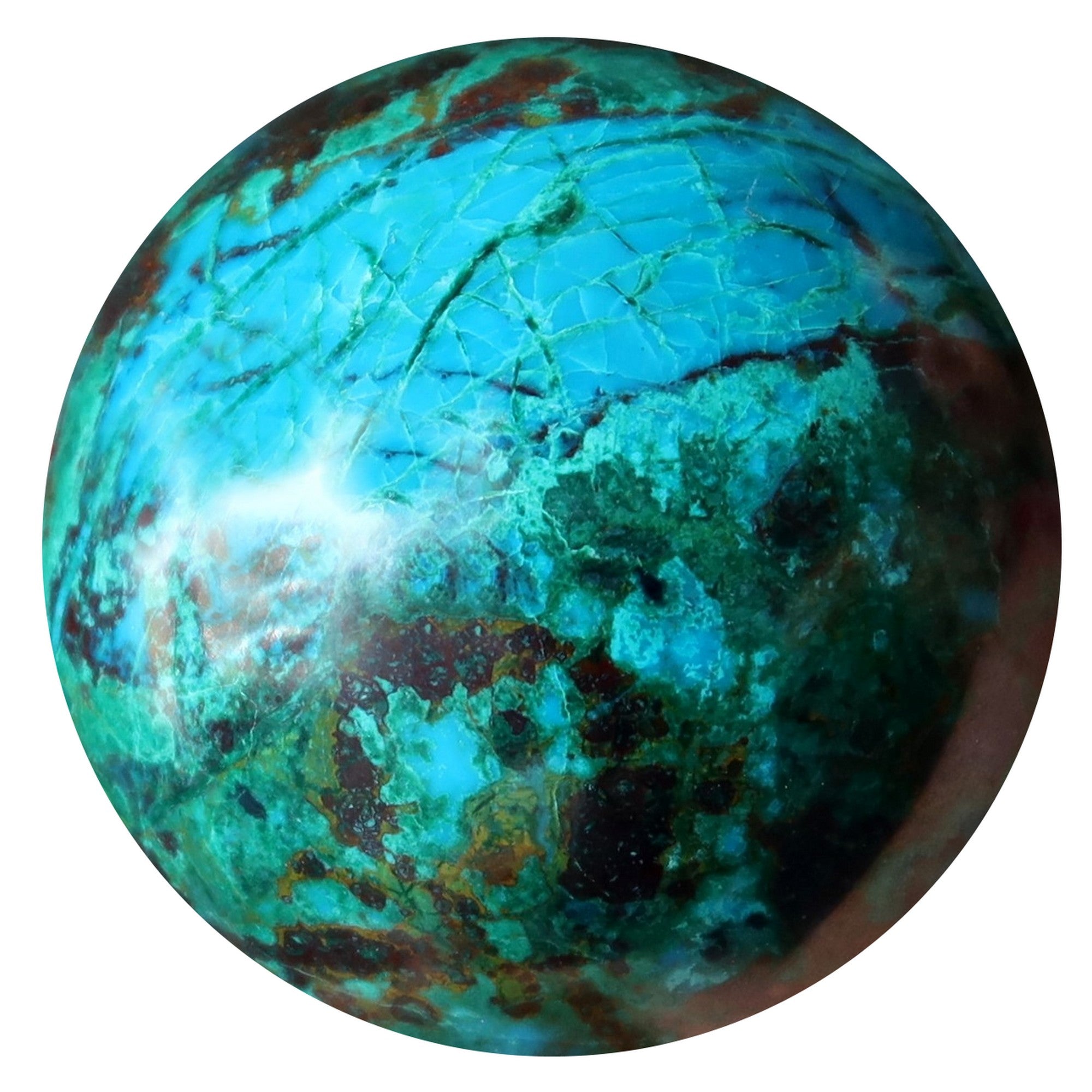 Chrysocolla Sphere First Class World Crystal Ball