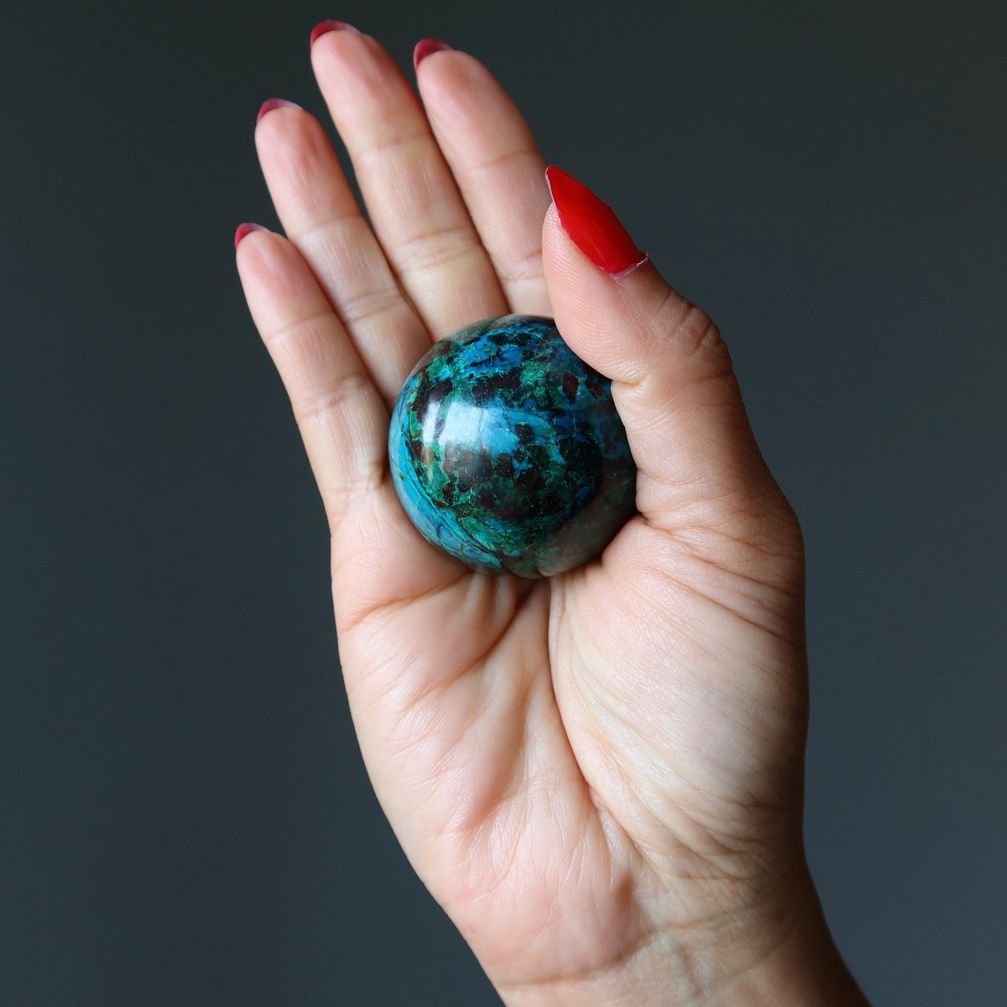 Chrysocolla Sphere First Class World Crystal Ball