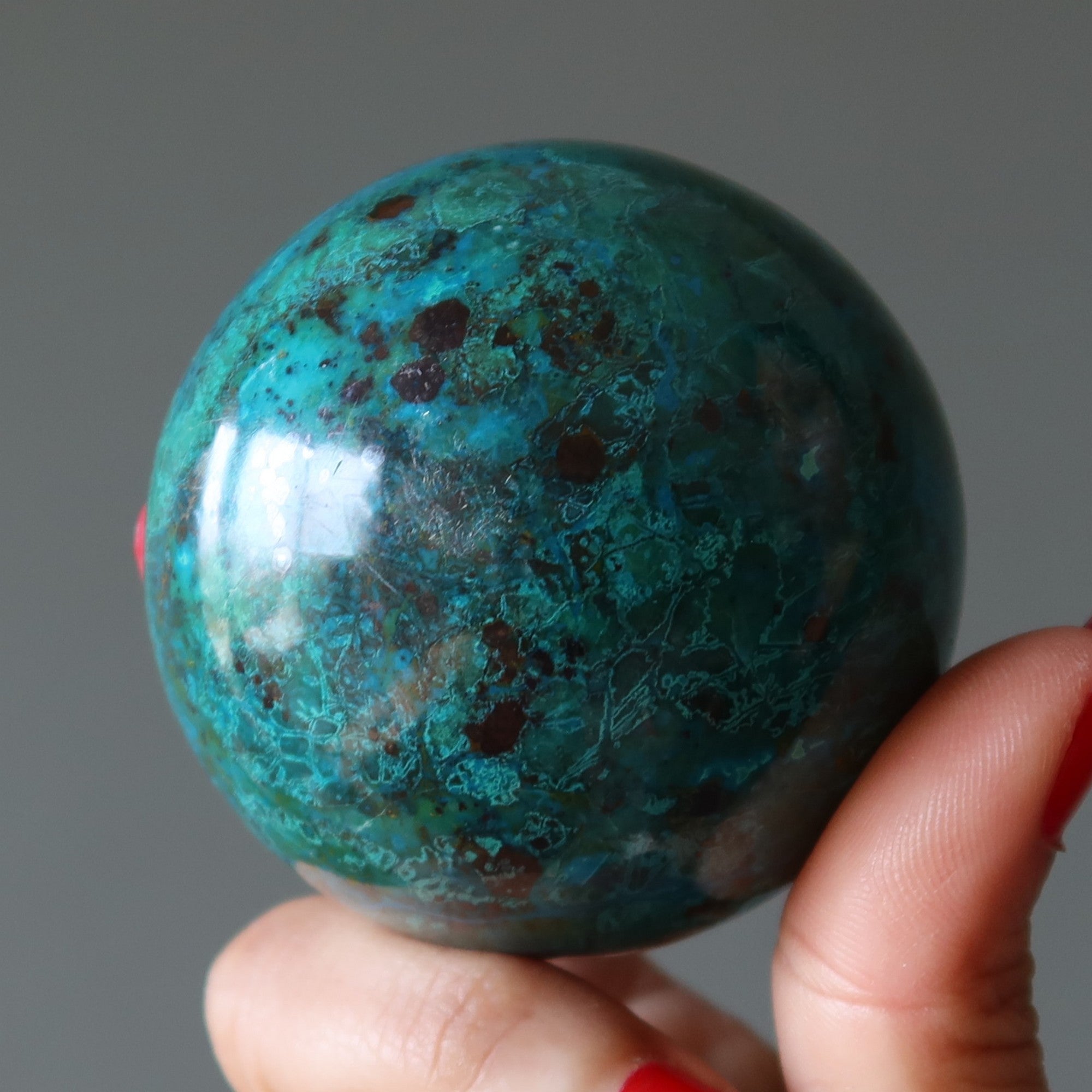 Chrysocolla Sphere First Class World Crystal Ball