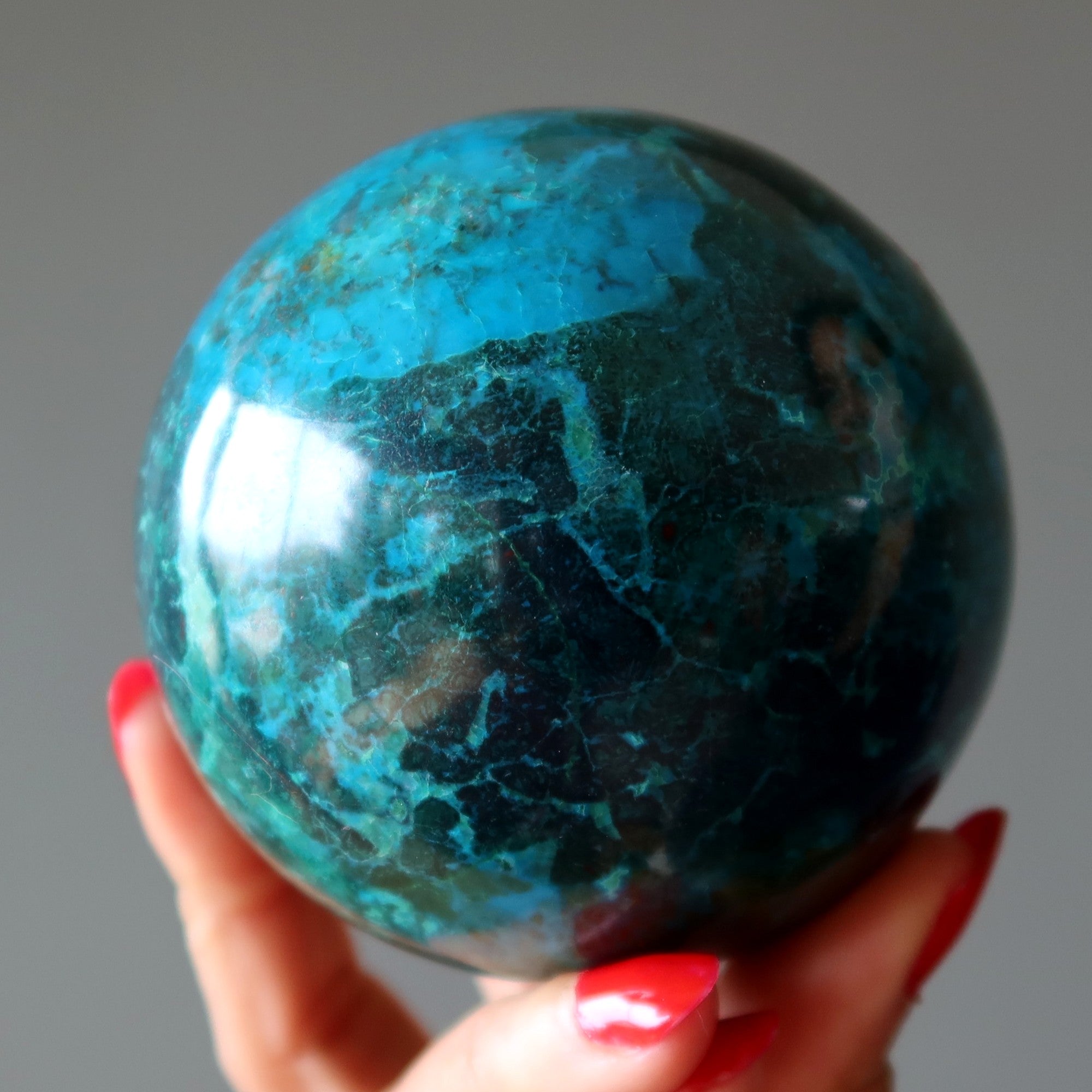 Chrysocolla Sphere First Class World Crystal Ball
