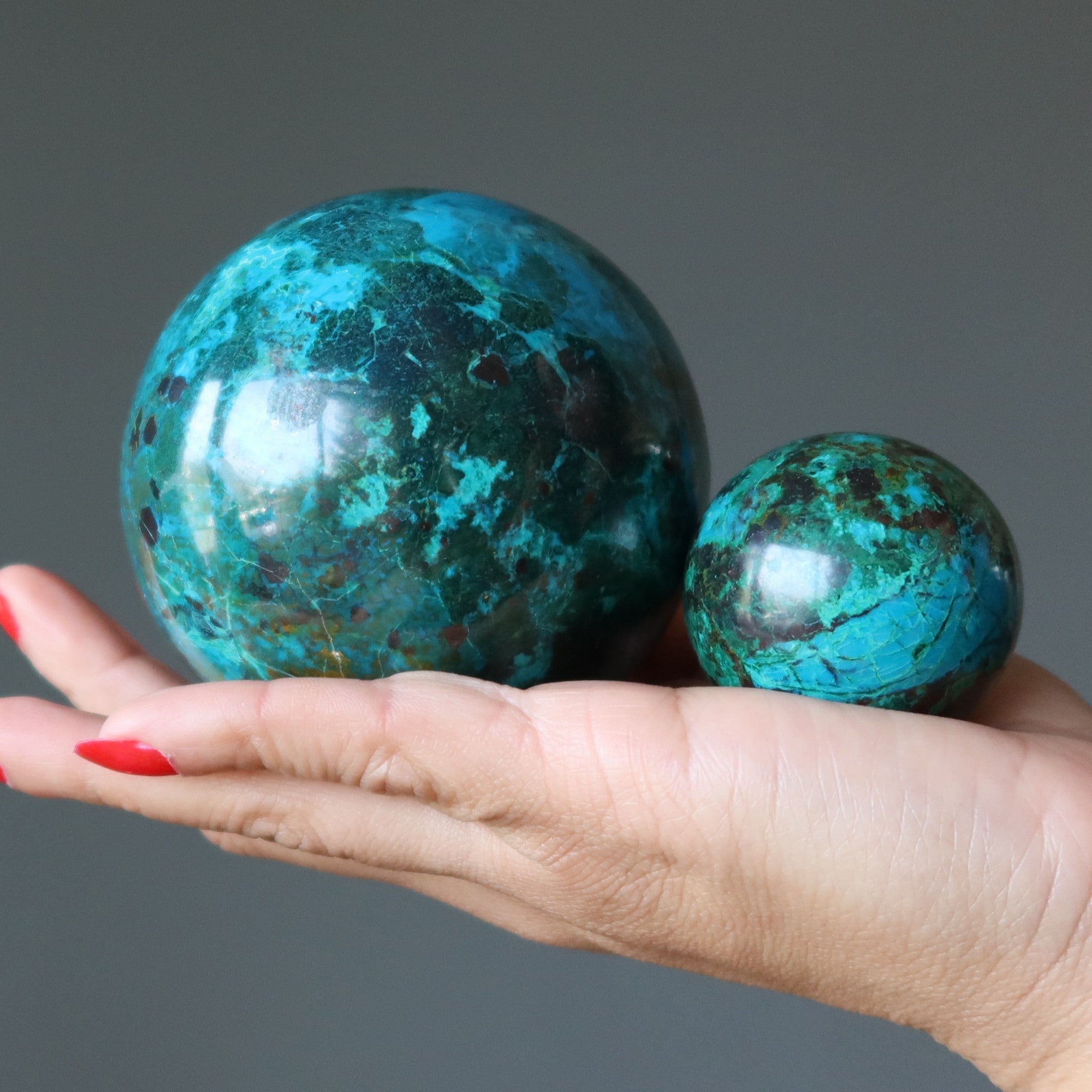 Chrysocolla Sphere First Class World Crystal Ball