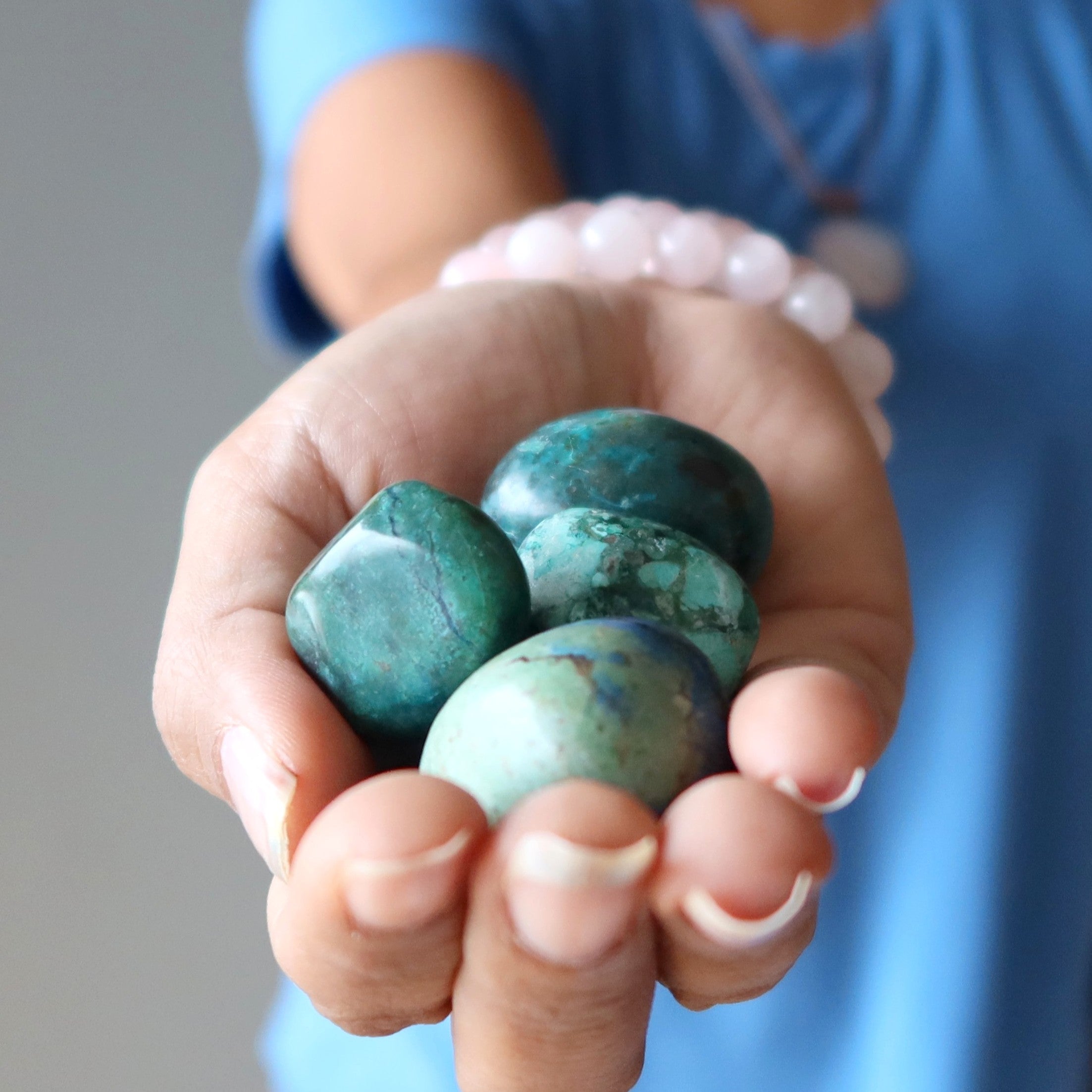 Chrysocolle Roulée Bleu Vert Bonbon