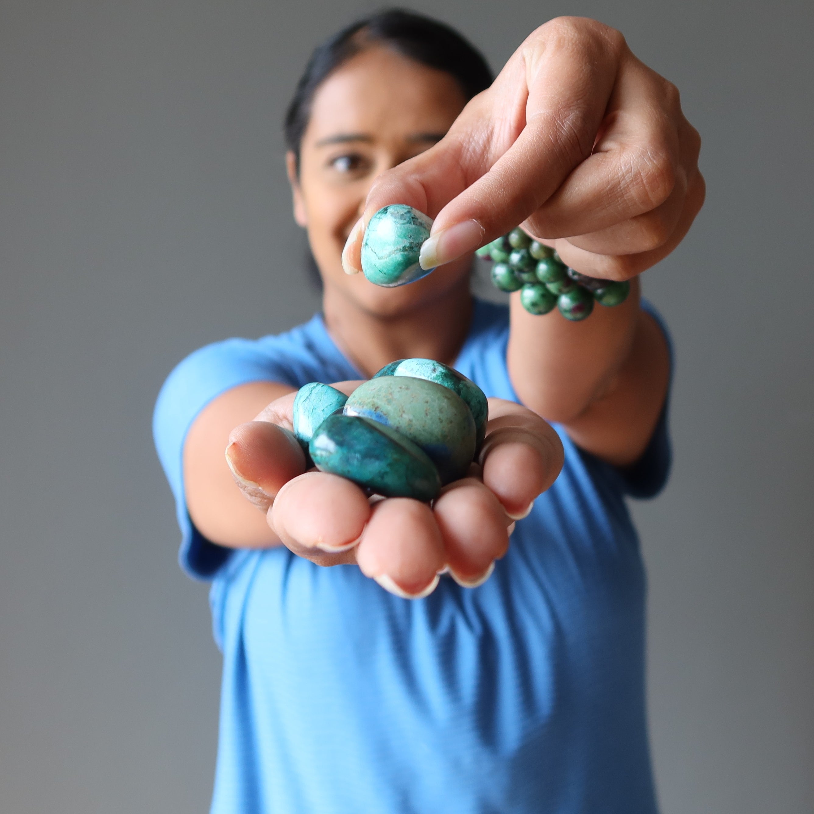 Chrysocolle Roulée Bleu Vert Bonbon