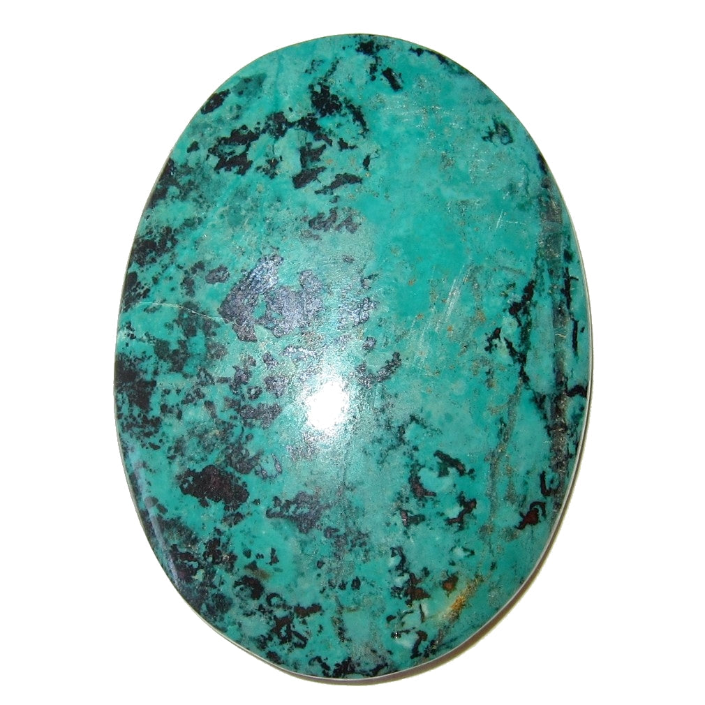 Chrysocolla Grid Crystal Song of Sonora Oval