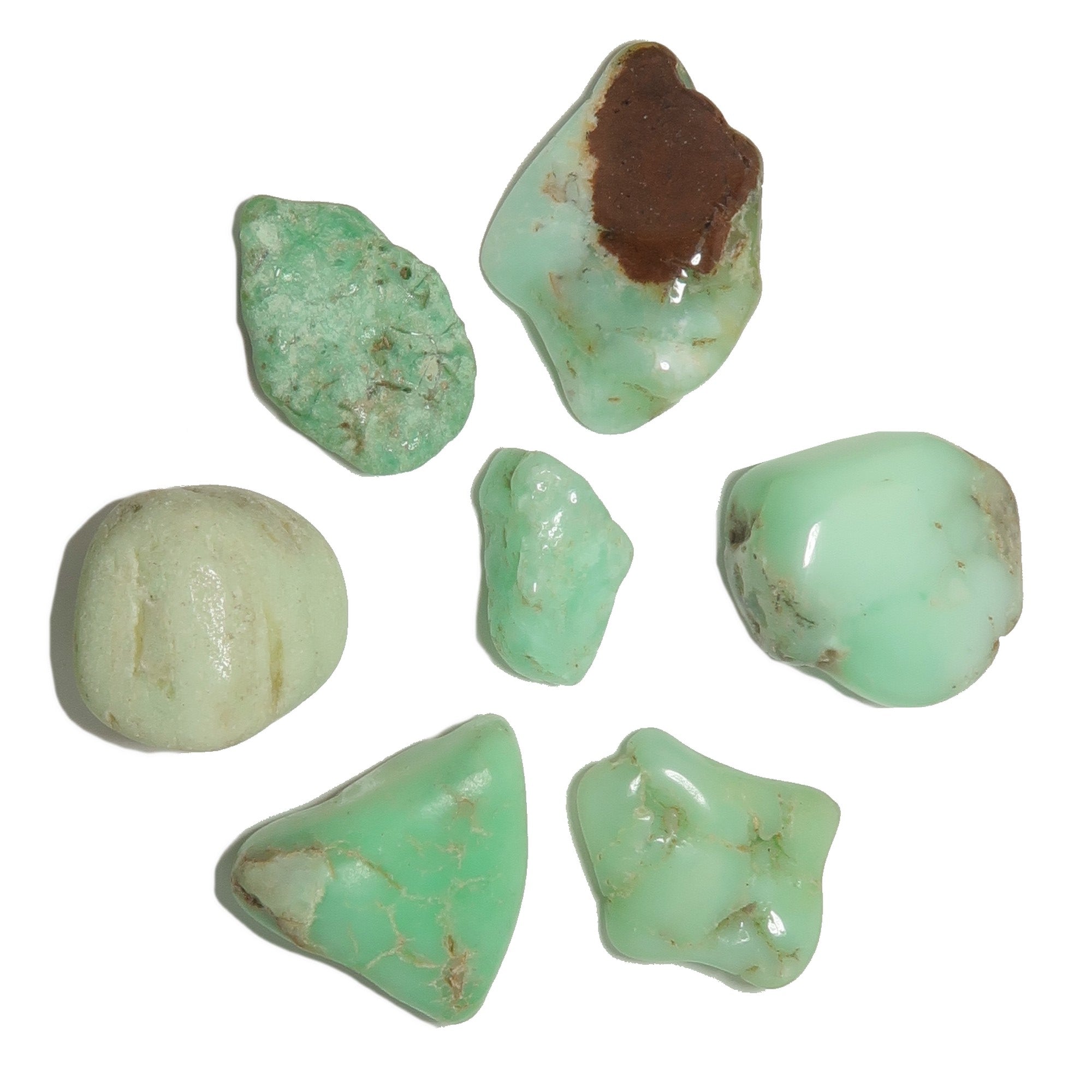 Chrysopras Trommelstein Jubiläumsgrün