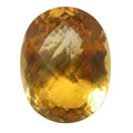 Grille de poche en citrine - Cristal ovale facetté - Bijou de l'argent