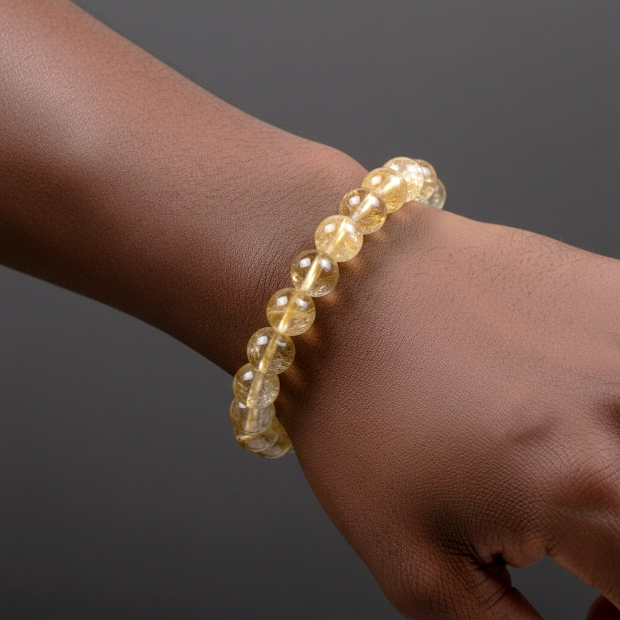 Citrine Bracelet Golden Yellow Crystal Beads Savvy Success