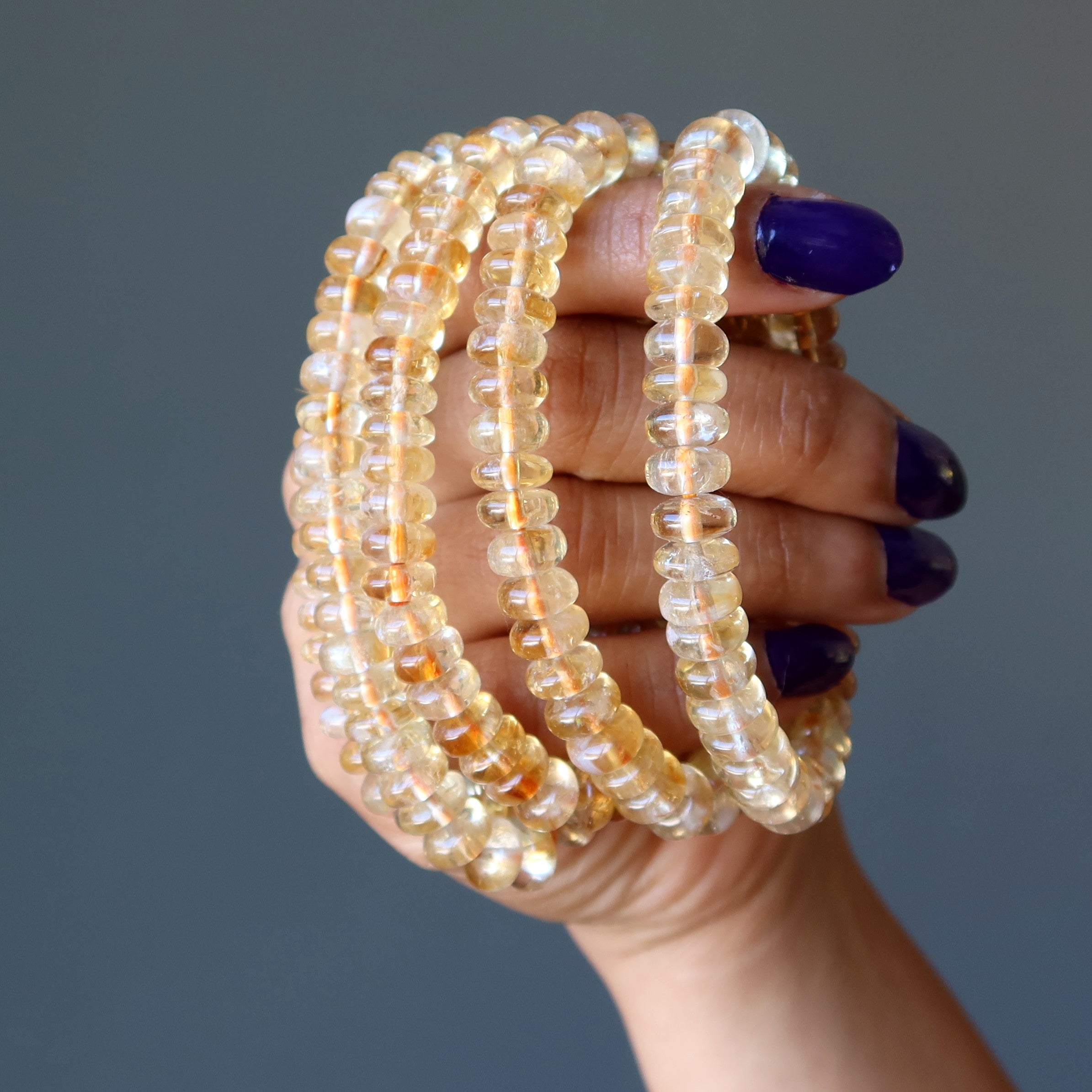 Citrin-Armband Honig-Rondelle Edelstein des Überflusses