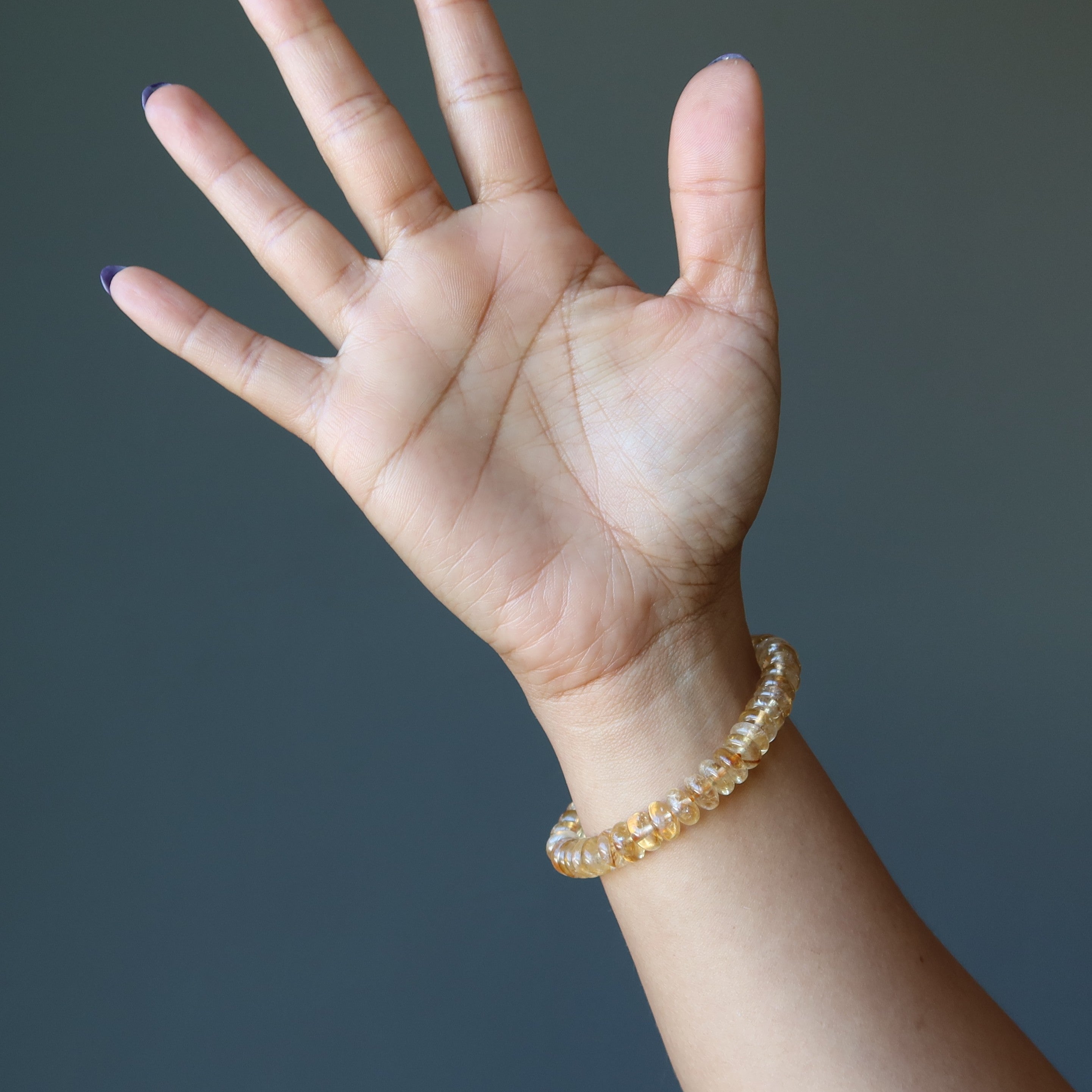 Citrin-Armband Honig-Rondelle Edelstein des Überflusses