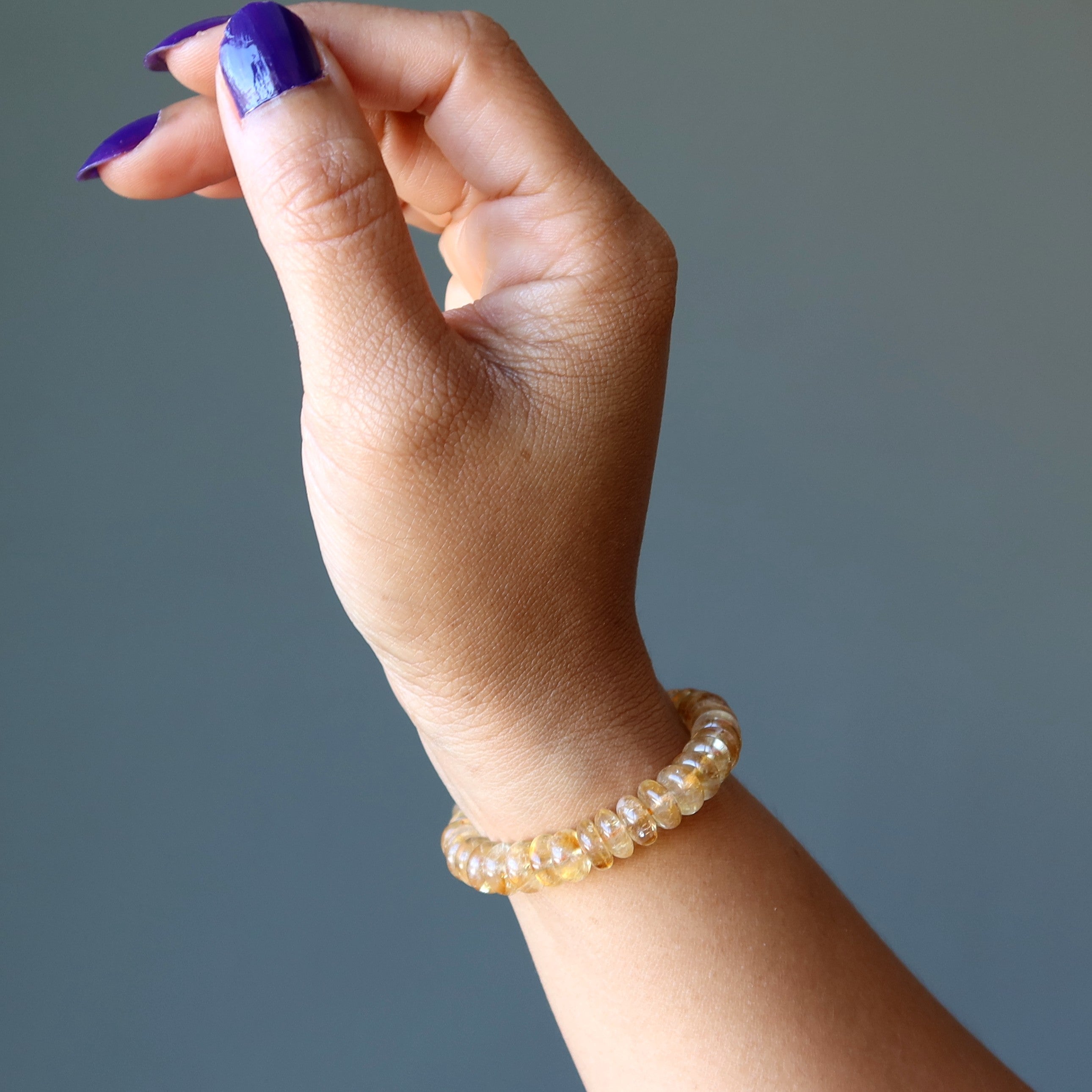 Citrin-Armband Honig-Rondelle Edelstein des Überflusses